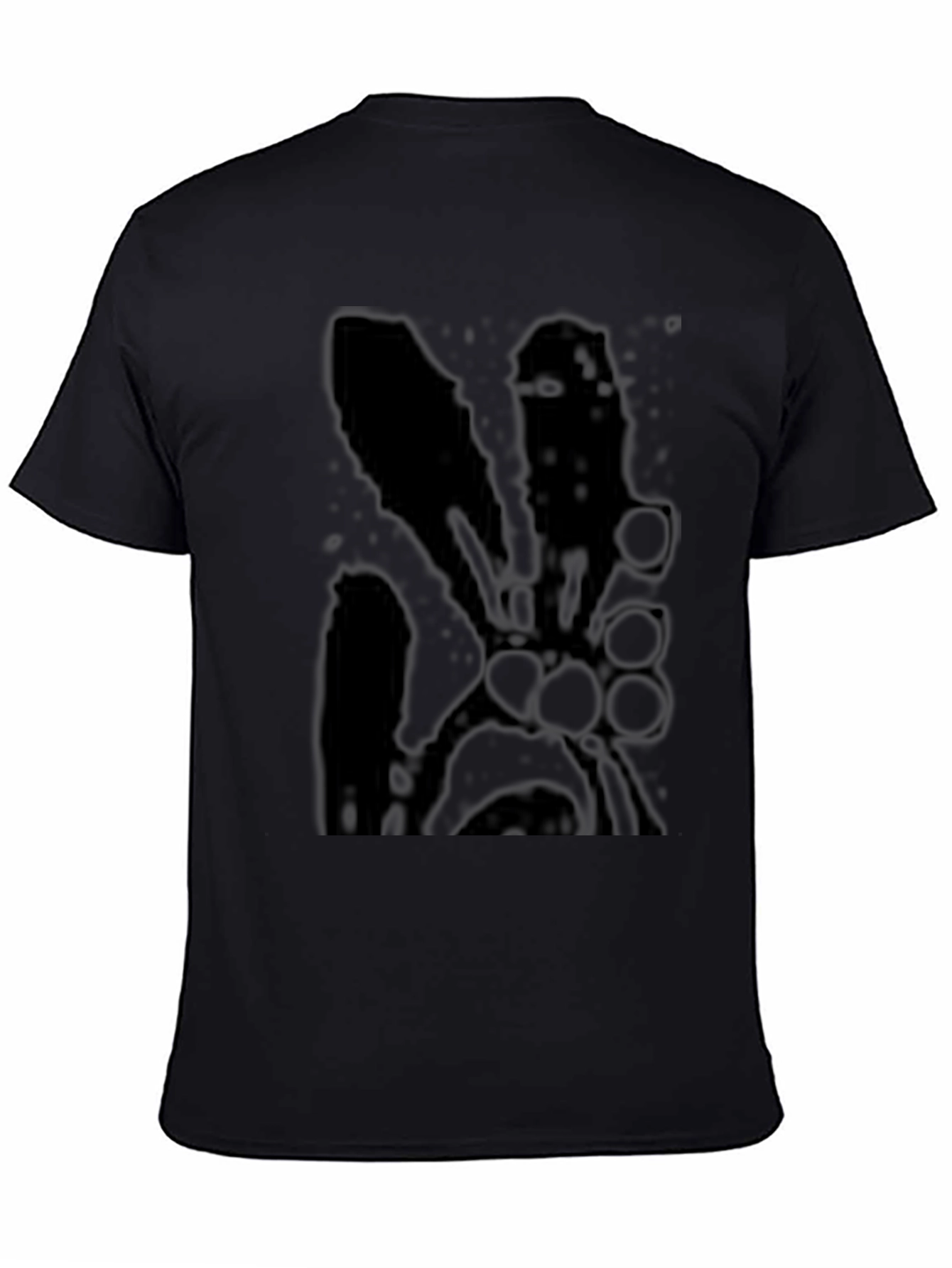 Black Graphic Print Crew Neck T-Shirt