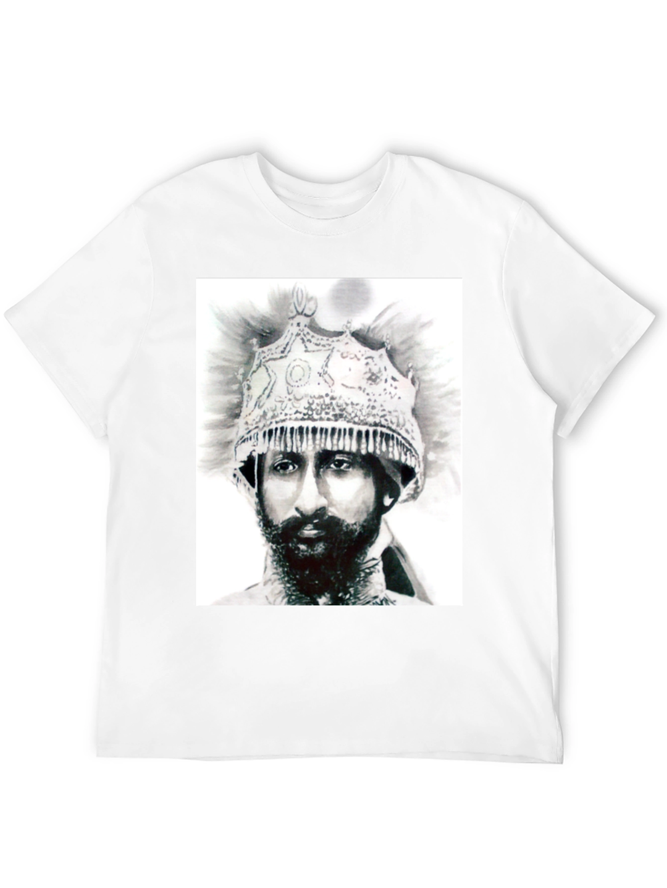 Emperor Haile Selassie T-Shirt - Black Cotton Tee