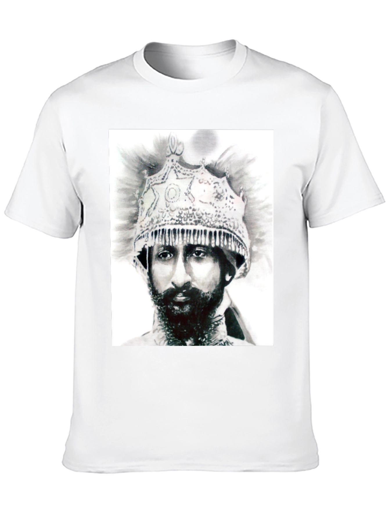 Emperor Haile Selassie T-Shirt - Black Cotton Tee