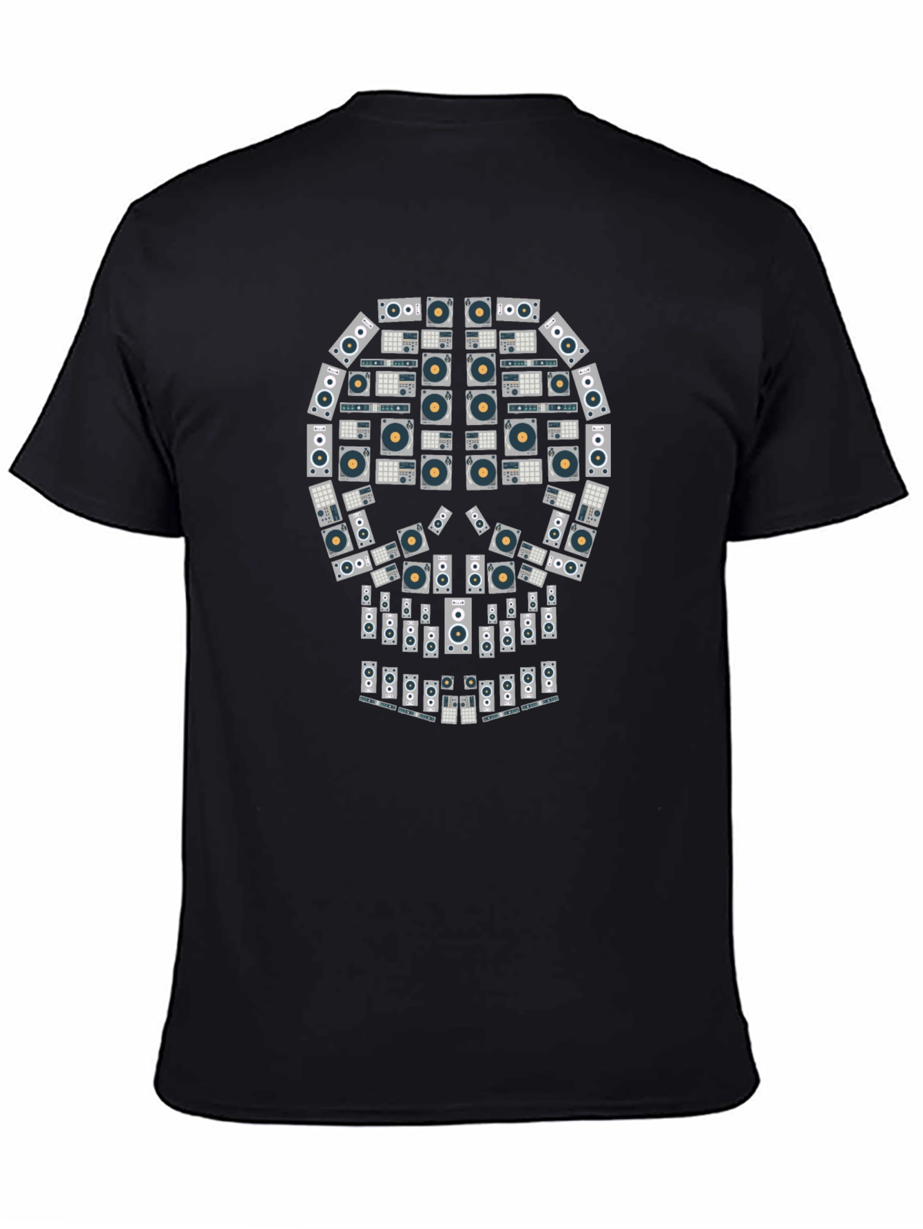 Skull Turntable Graphic Tee - DJ Music Lover T-Shirt