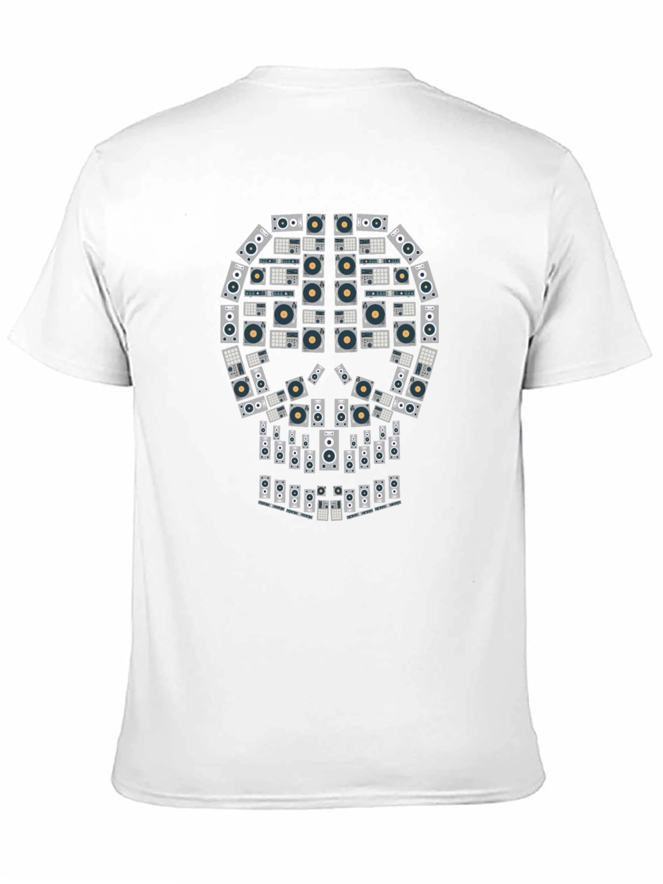 Skull Turntable Graphic Tee - DJ Music Lover T-Shirt