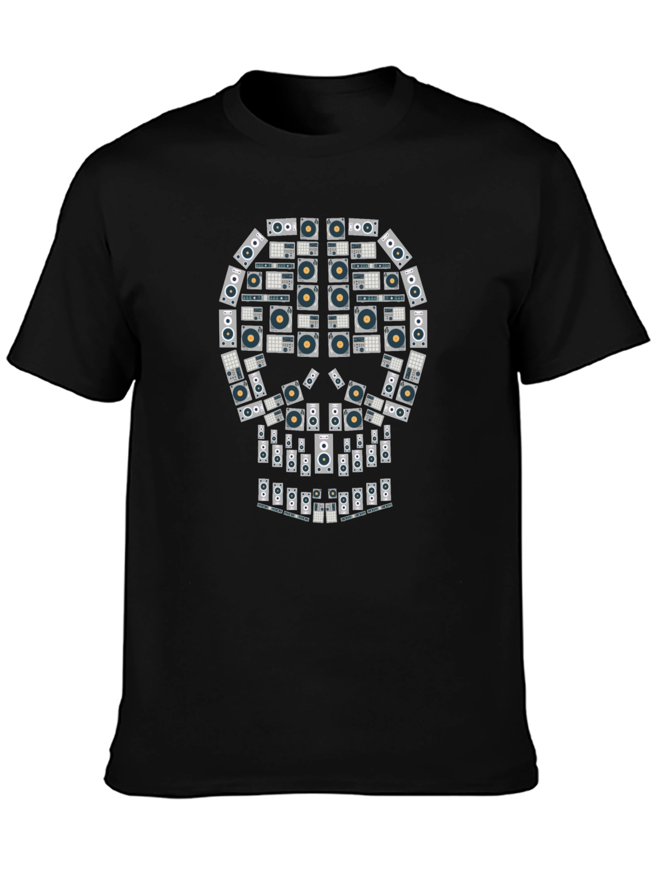 Skull Turntable Graphic Tee - DJ Music Lover T-Shirt