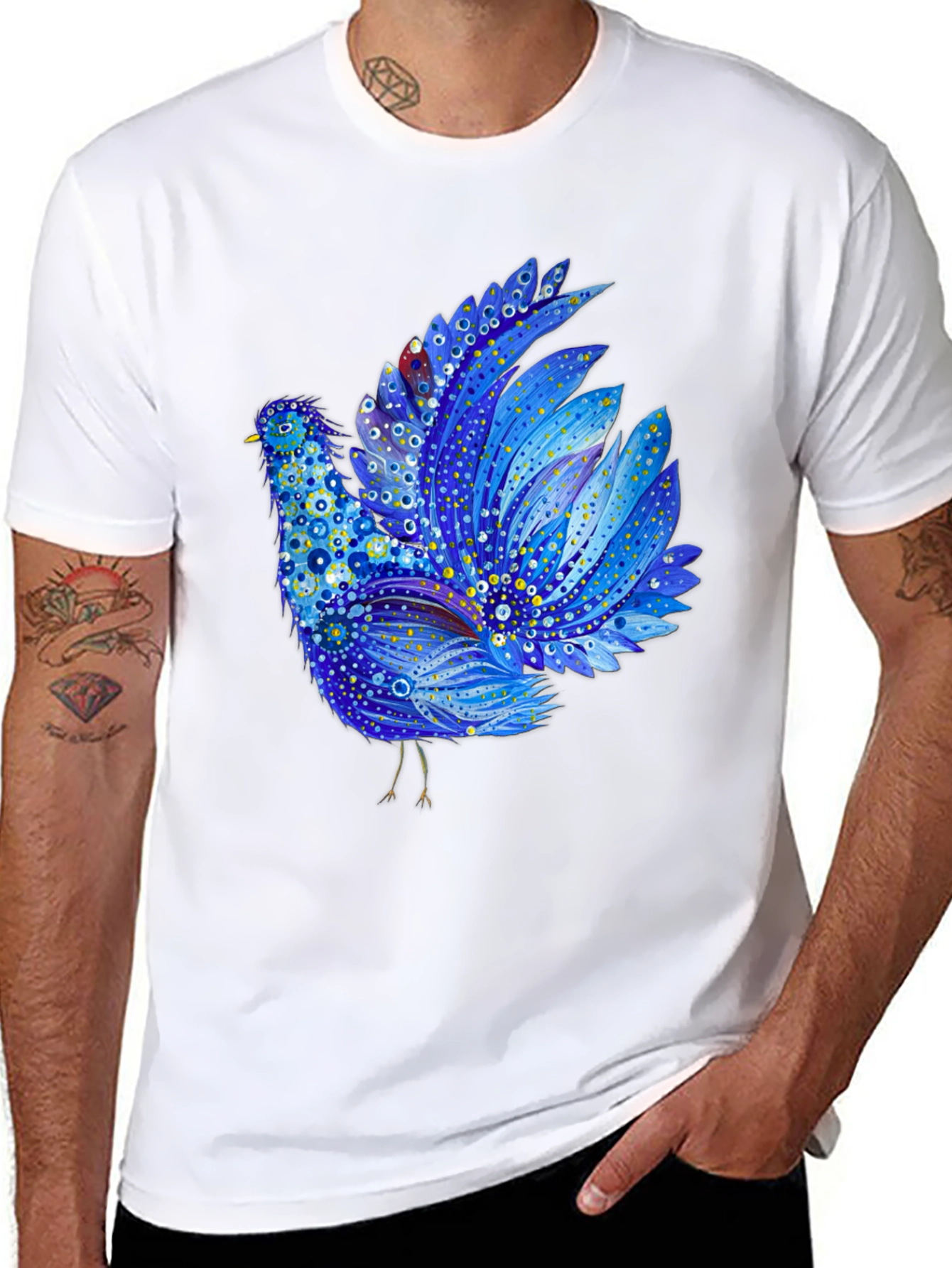 Blue Bird Graphic Tee - Unique Design