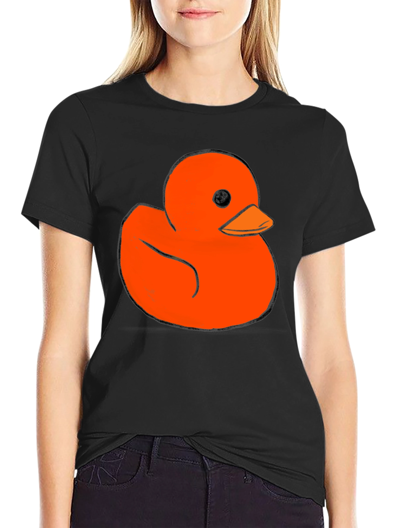 Rubber Duck Graphic Tee - Soft Black Cotton T-Shirt