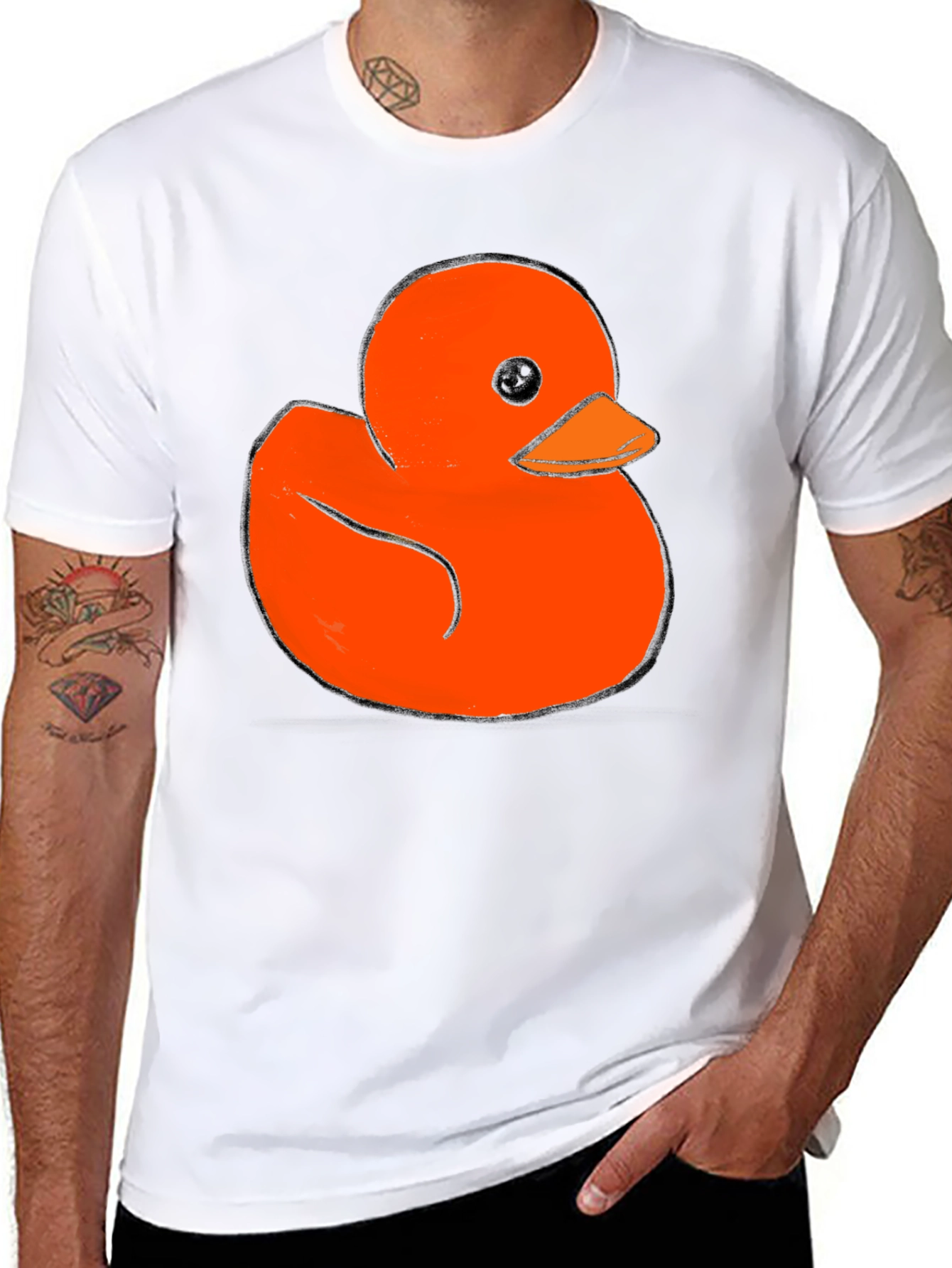 Rubber Duck Graphic Tee - Soft Black Cotton T-Shirt