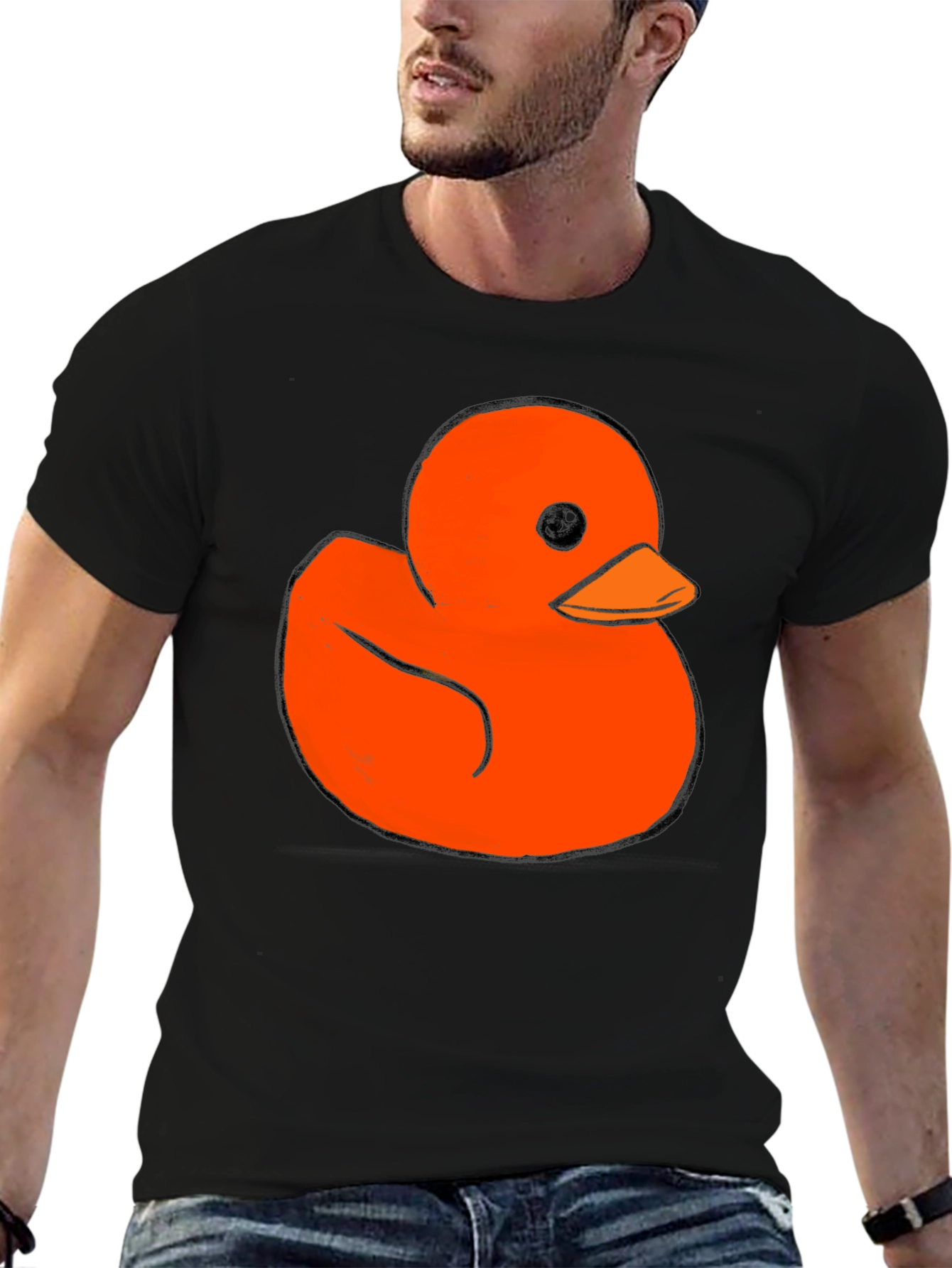 Rubber Duck Graphic Tee - Soft Black Cotton T-Shirt