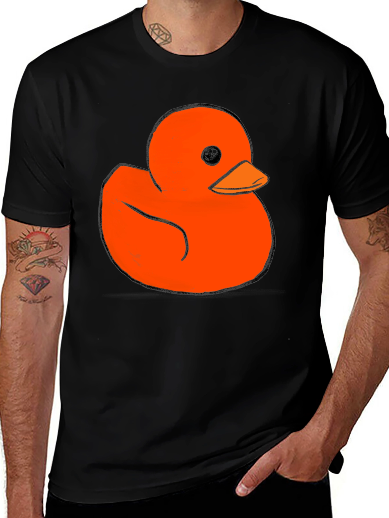 Rubber Duck Graphic Tee - Soft Black Cotton T-Shirt