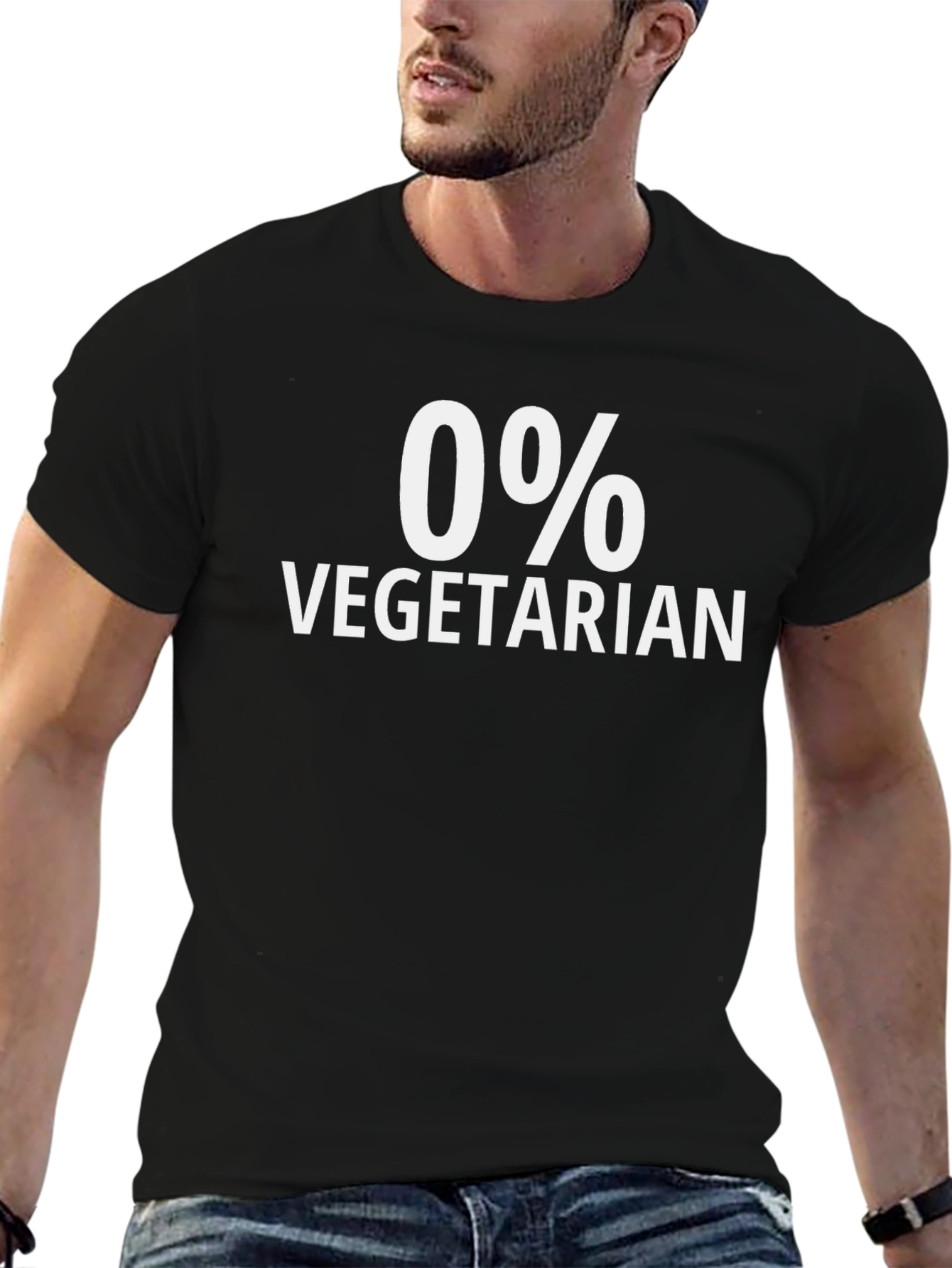 0% Vegetarian Graphic T-Shirt