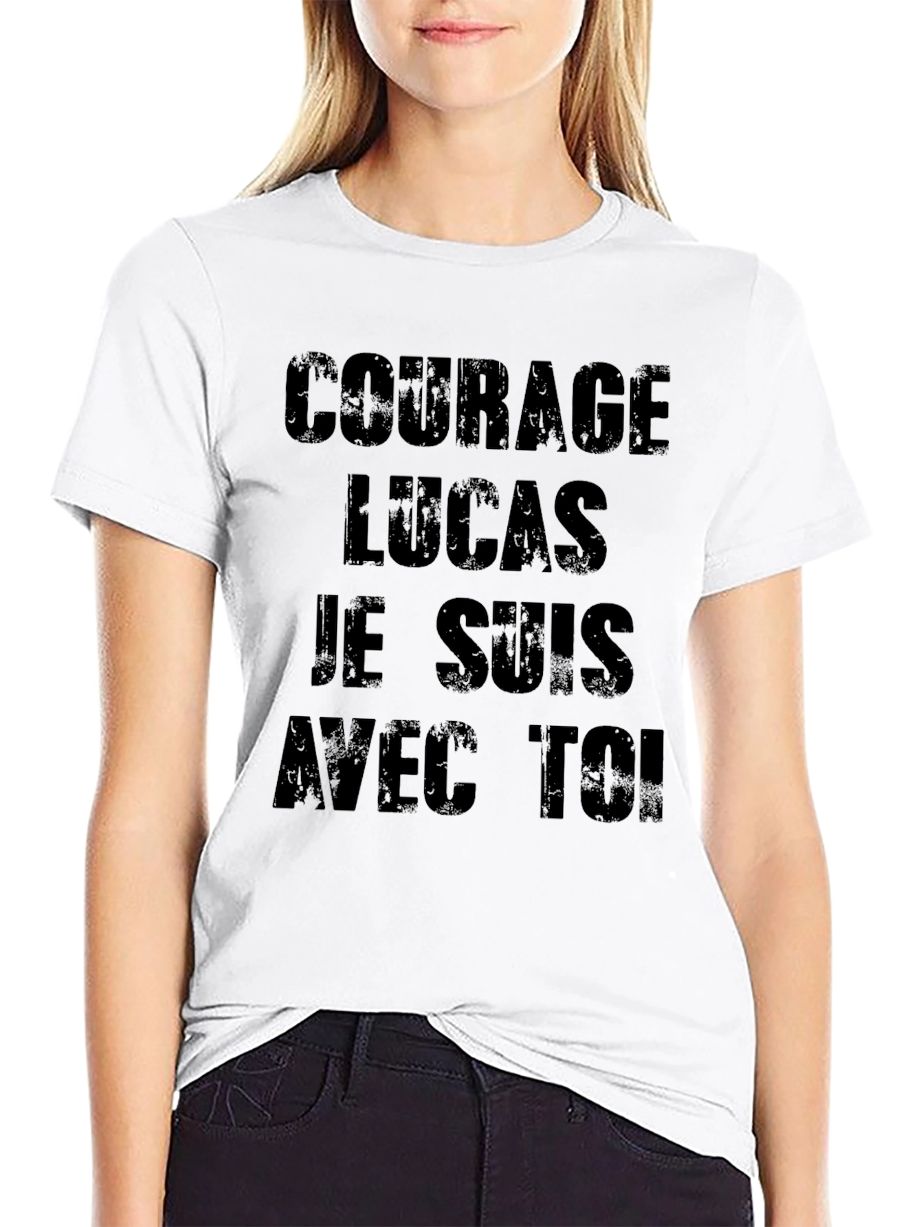 Courage Lucas Je Suis Avec Toi Black T-Shirt