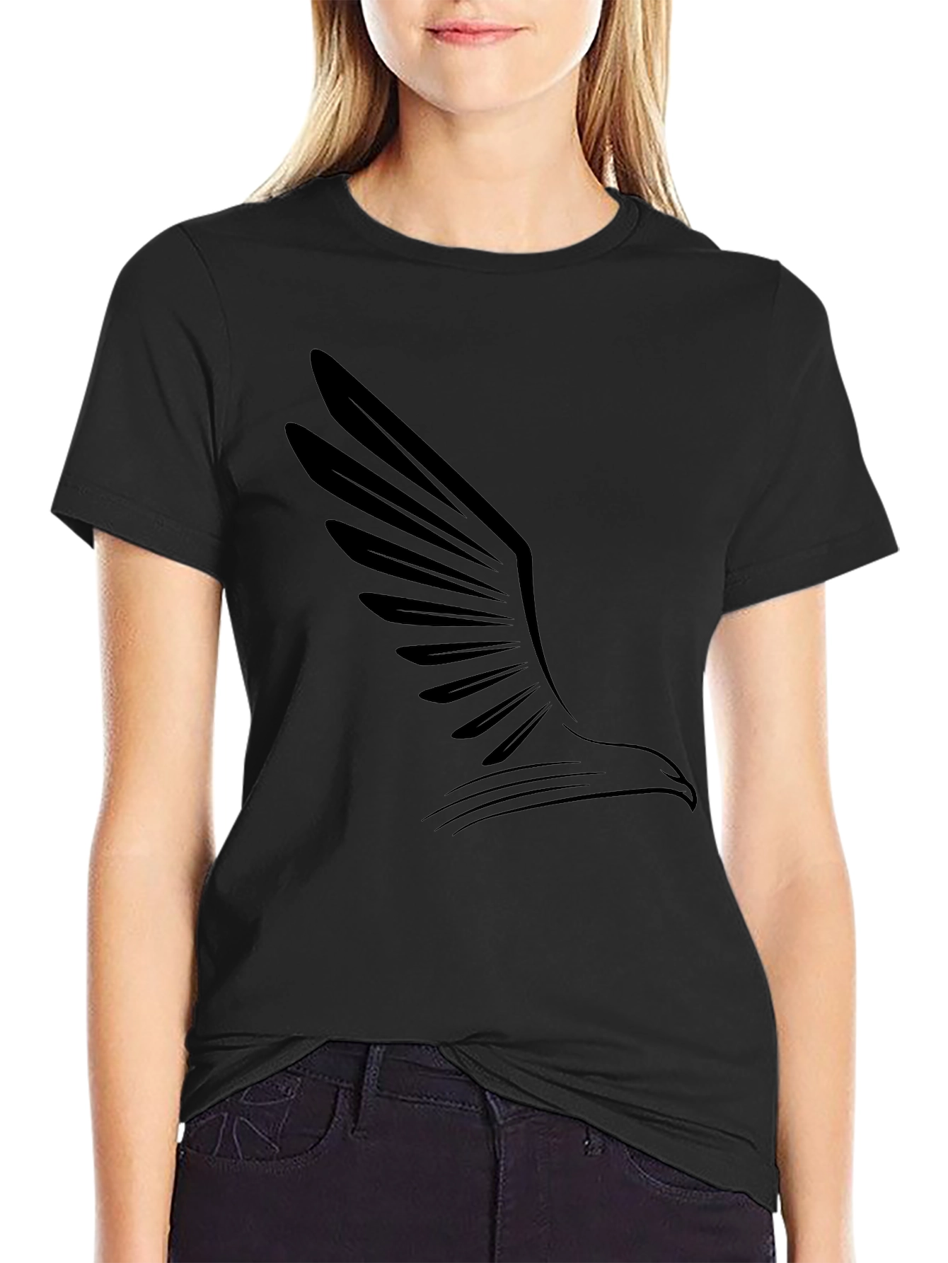 Mens Black Eagle Graphic Tee