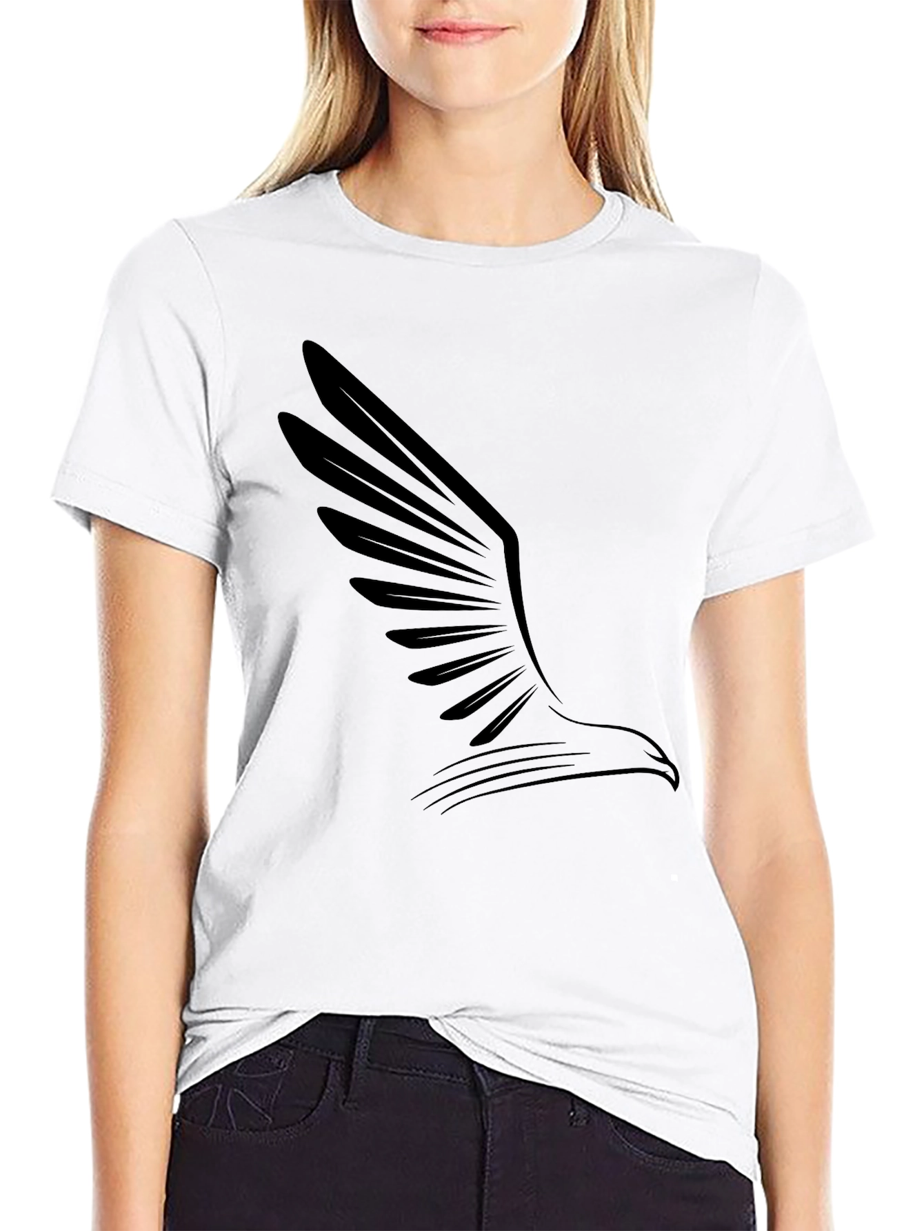Mens Black Eagle Graphic Tee