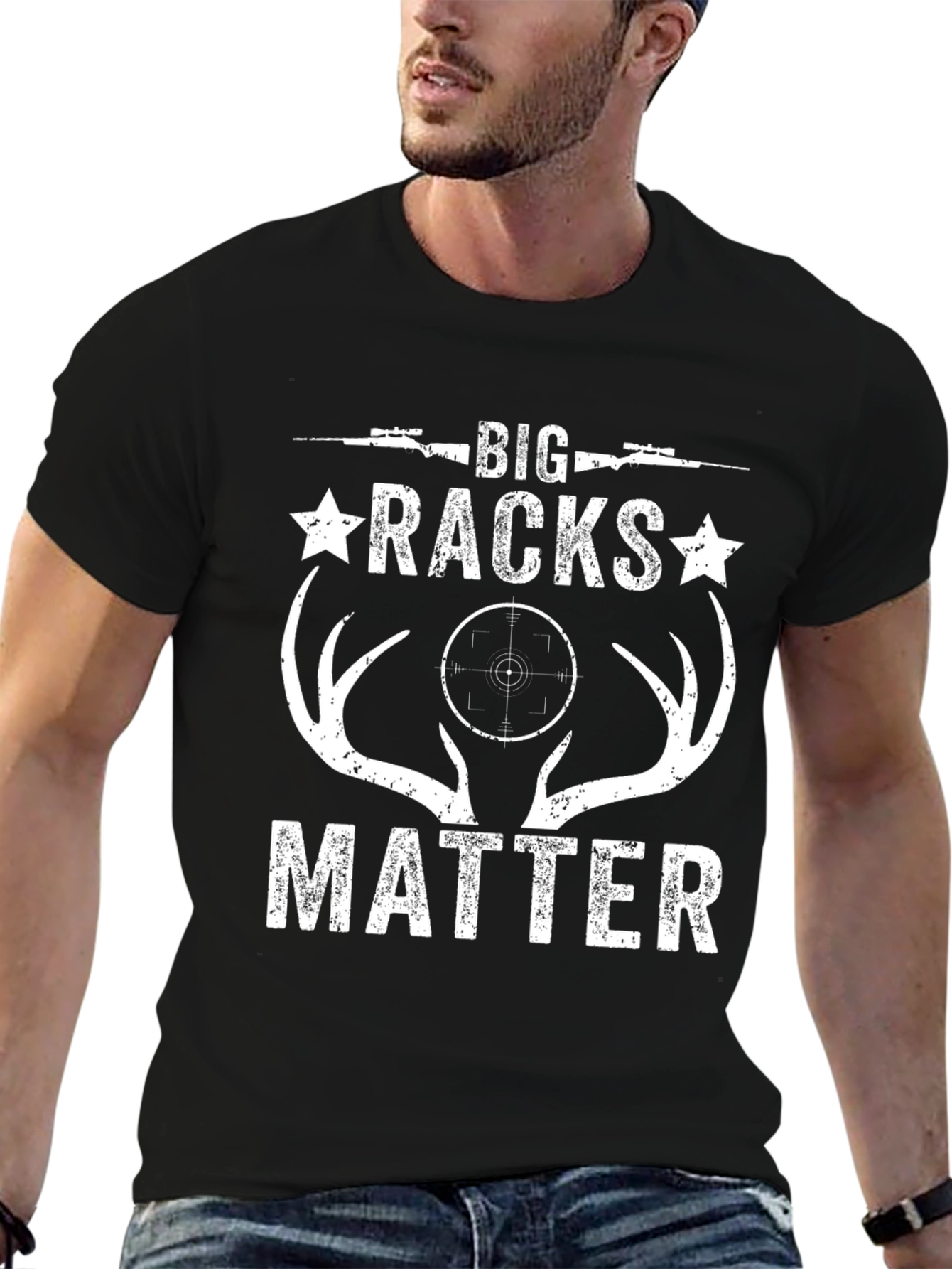 Big Racks Matter Hunting T-Shirt - Black