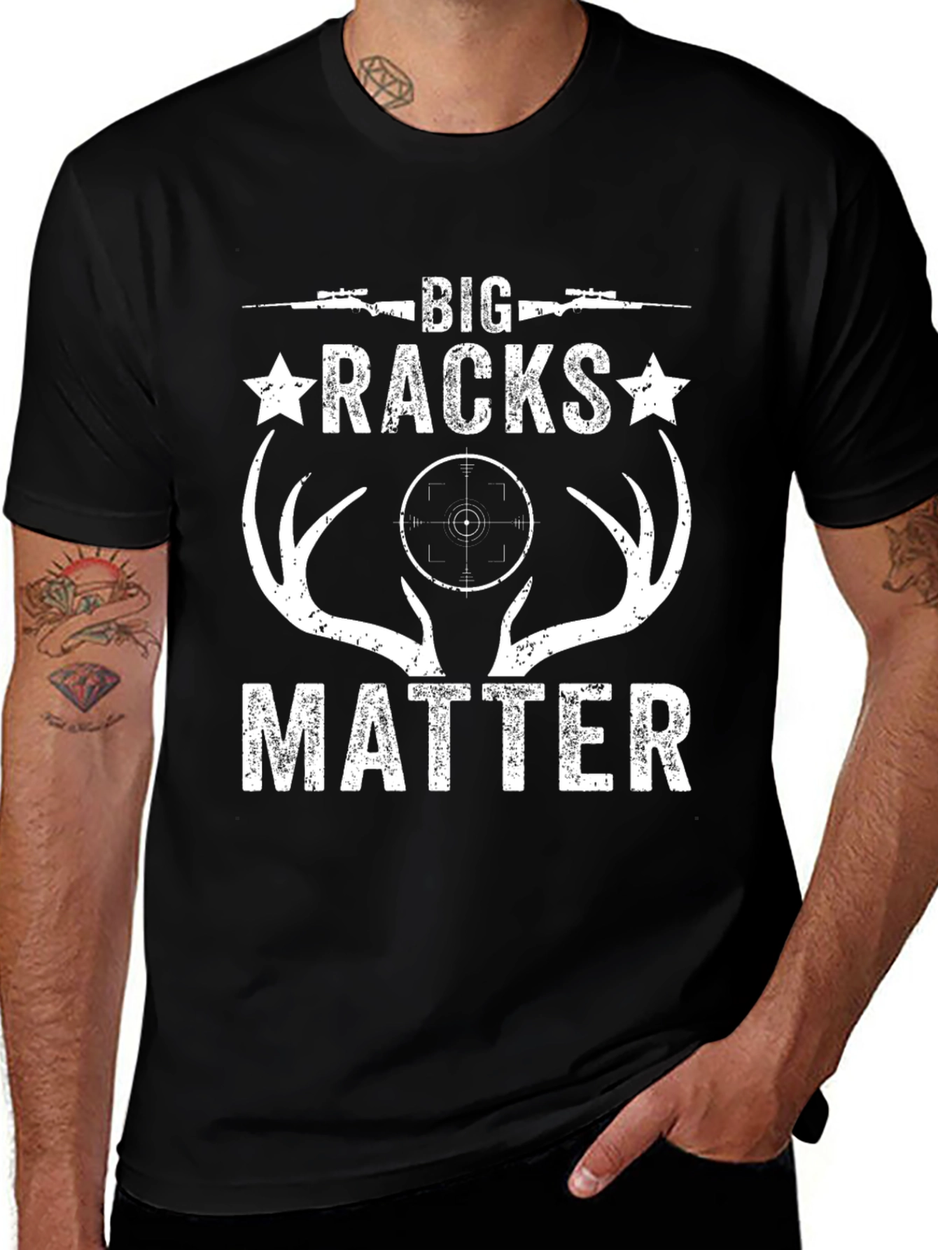 Big Racks Matter Hunting T-Shirt - Black