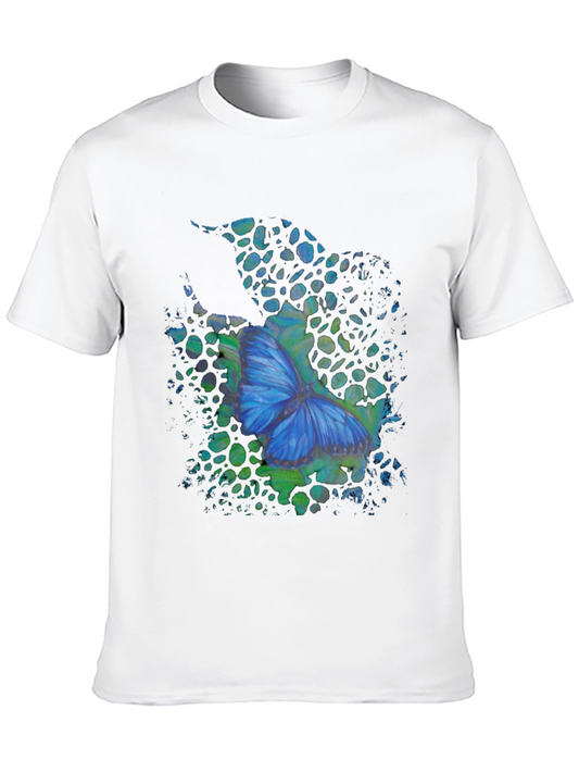 Butterfly Graphic Mens Black T-Shirt