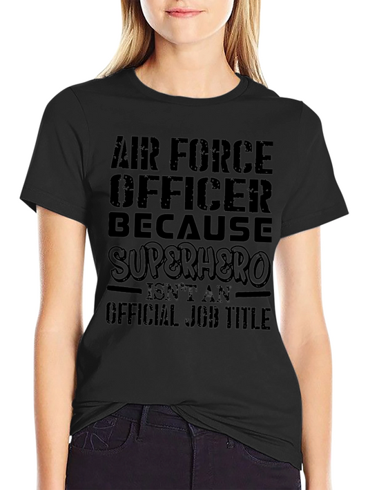 Air Force Officer Superhero Graphic T-Shirt