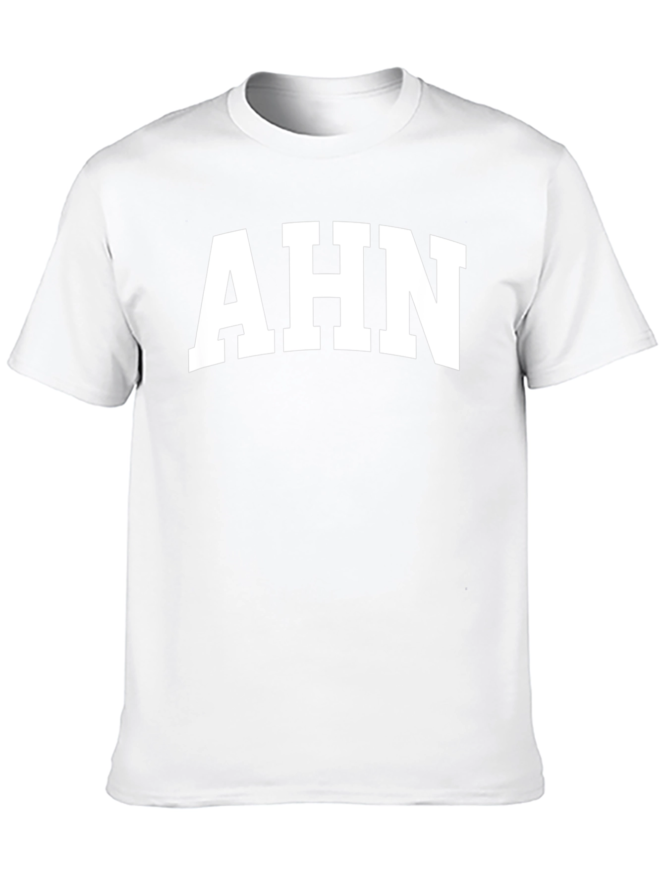 AHN Bold White Print Black T-Shirt