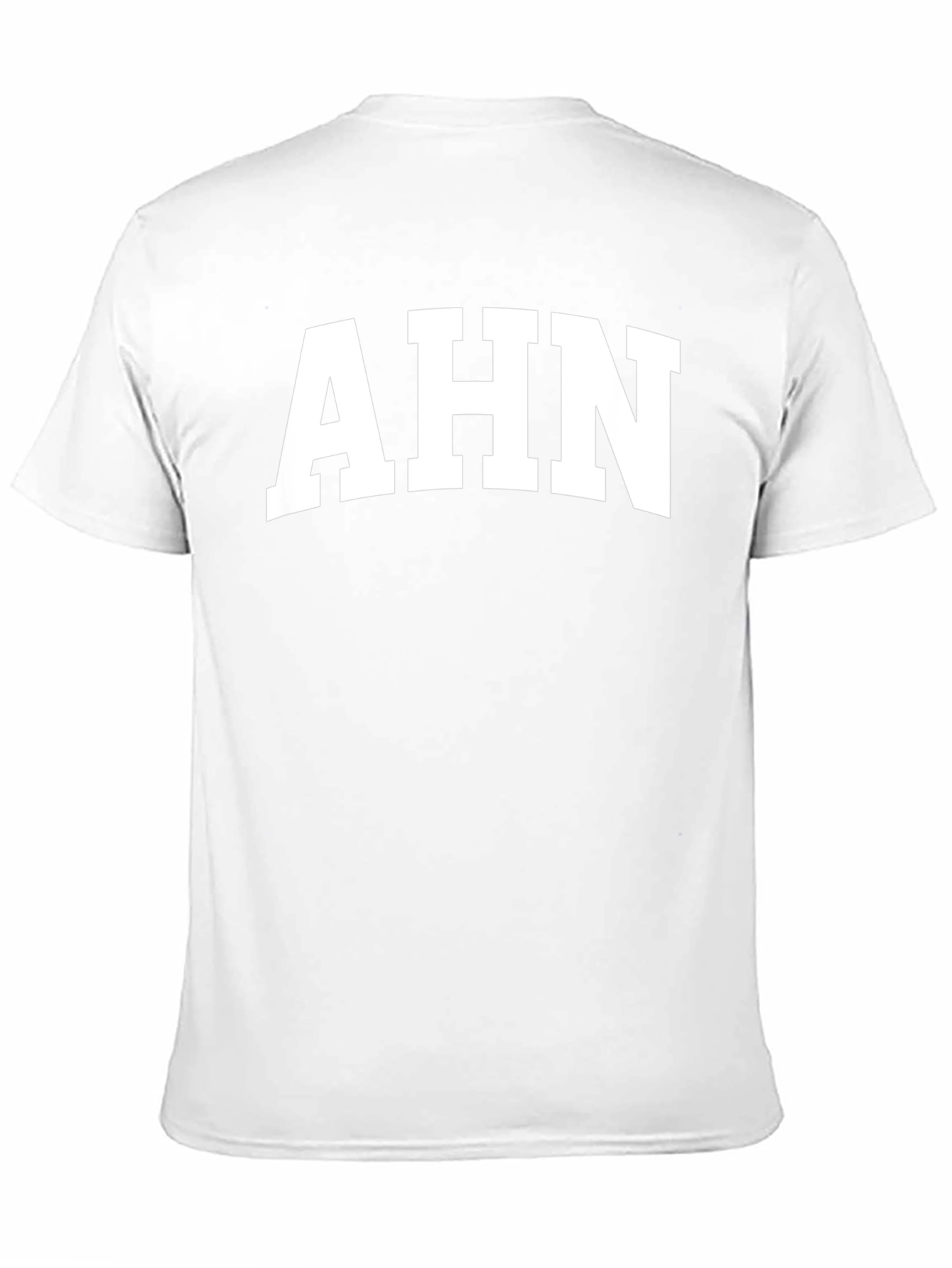 AHN Bold White Print Black T-Shirt