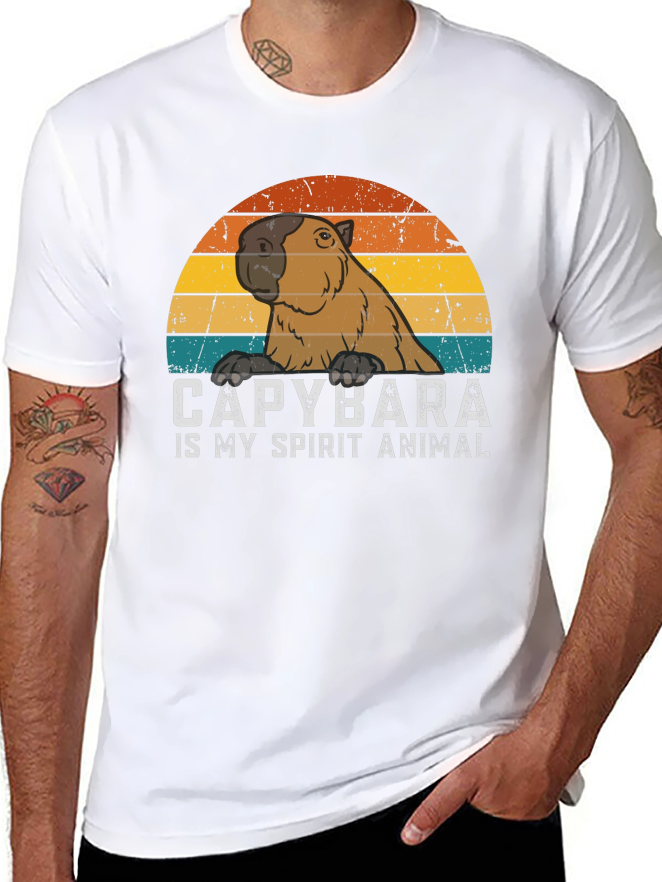 Capybara Spirit Animal T-Shirt Retro Style