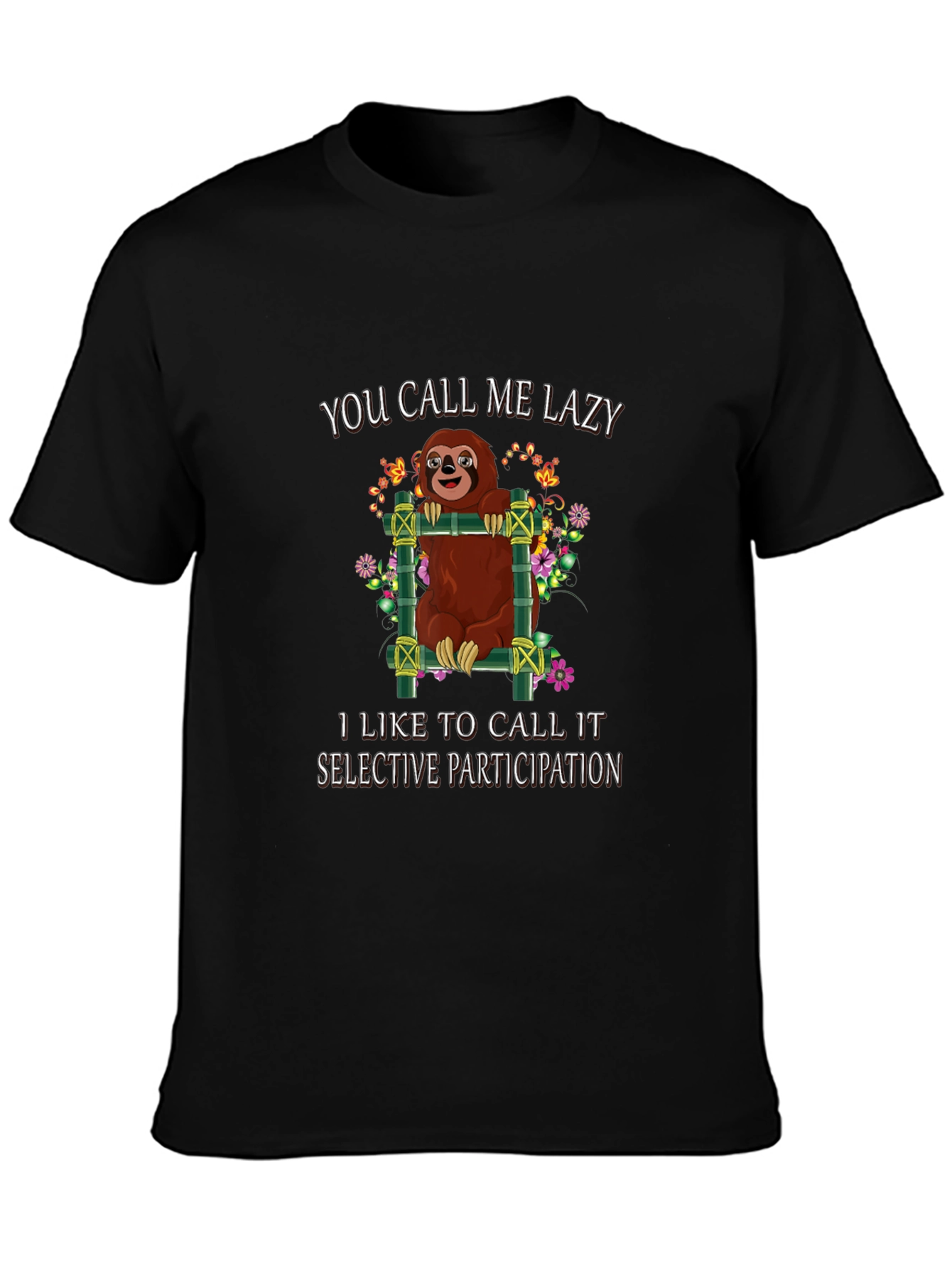 Lazy Sloth Graphic Tee: Selective Participation