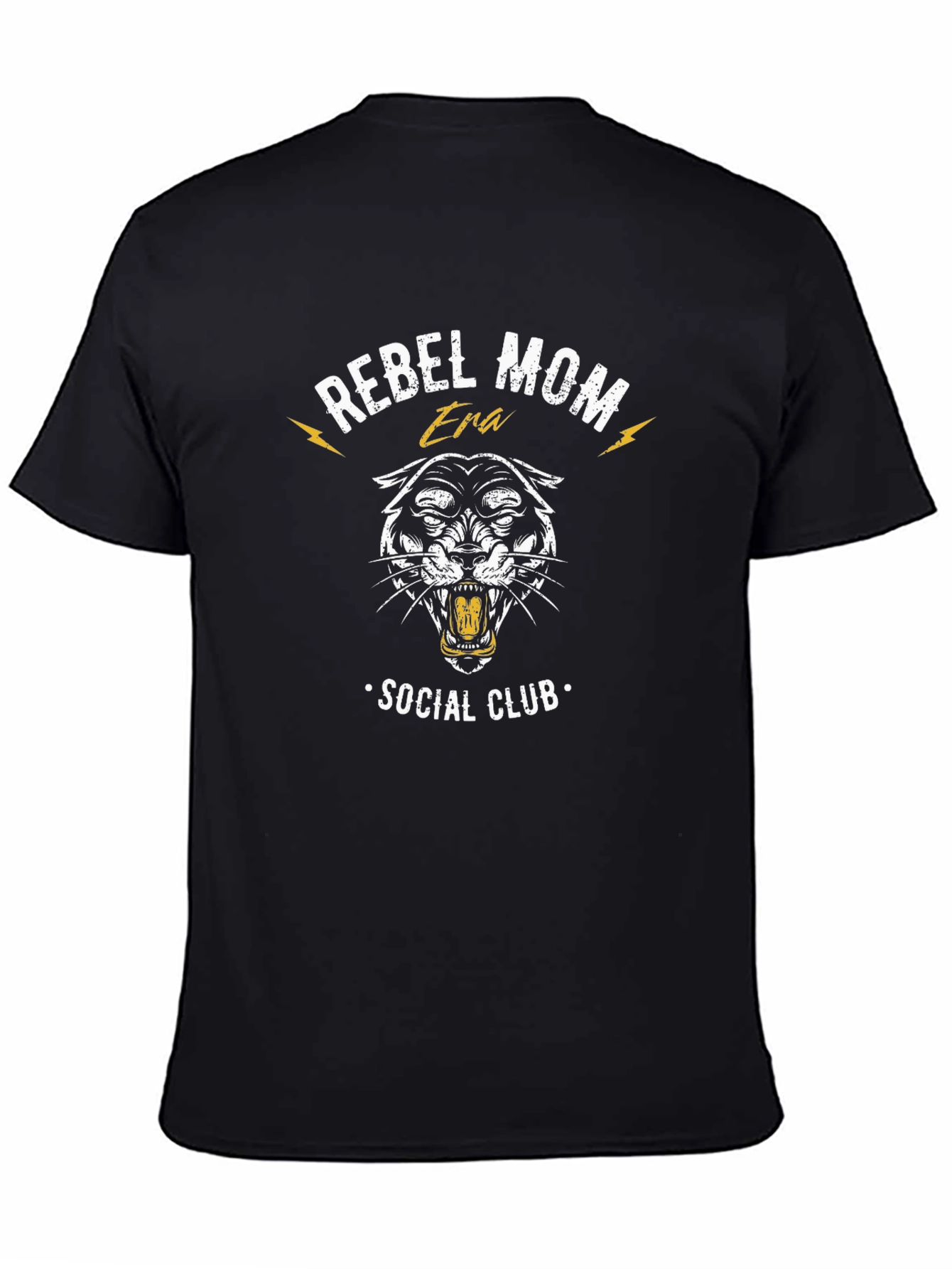 Rebel Mom Era Social Club Black Graphic Tee