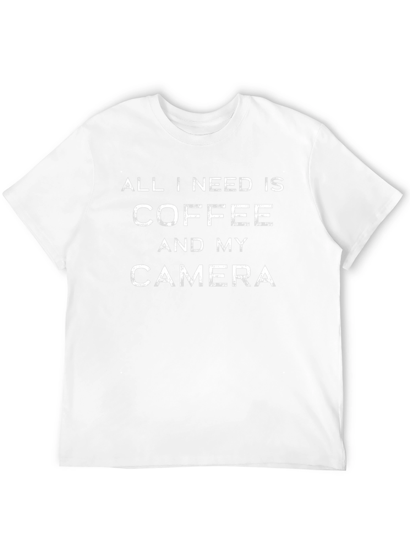 Coffee and Camera Graphic Tee - Black Unisex T-Shirt