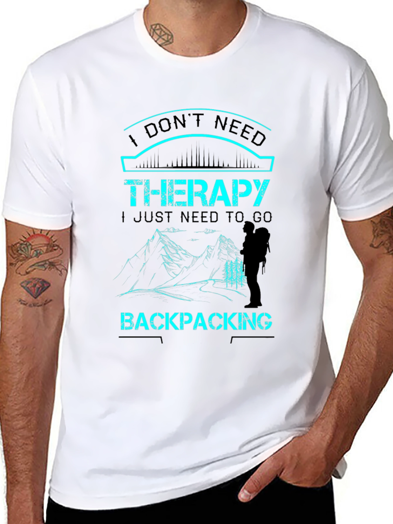 Backpacking Therapy Graphic T-Shirt