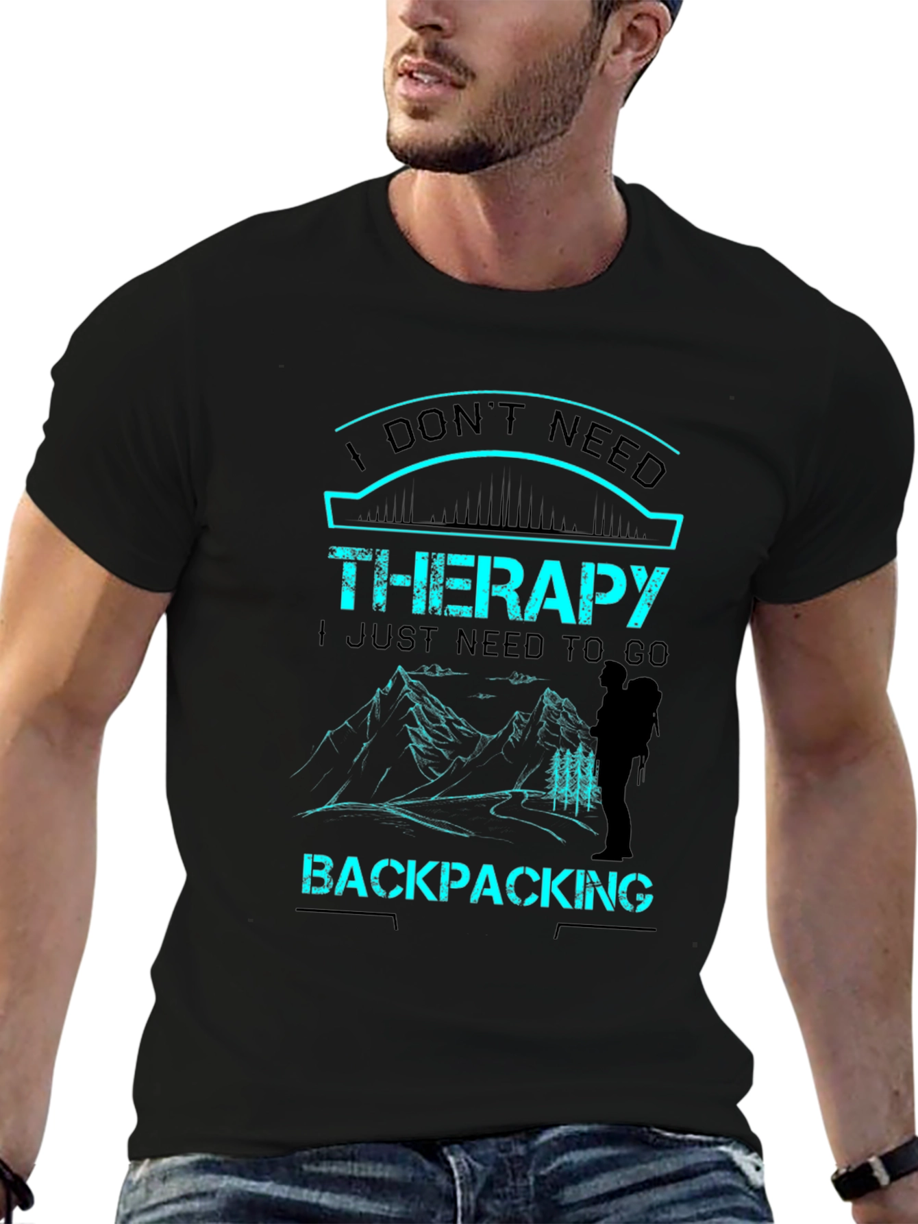 Backpacking Therapy Graphic T-Shirt