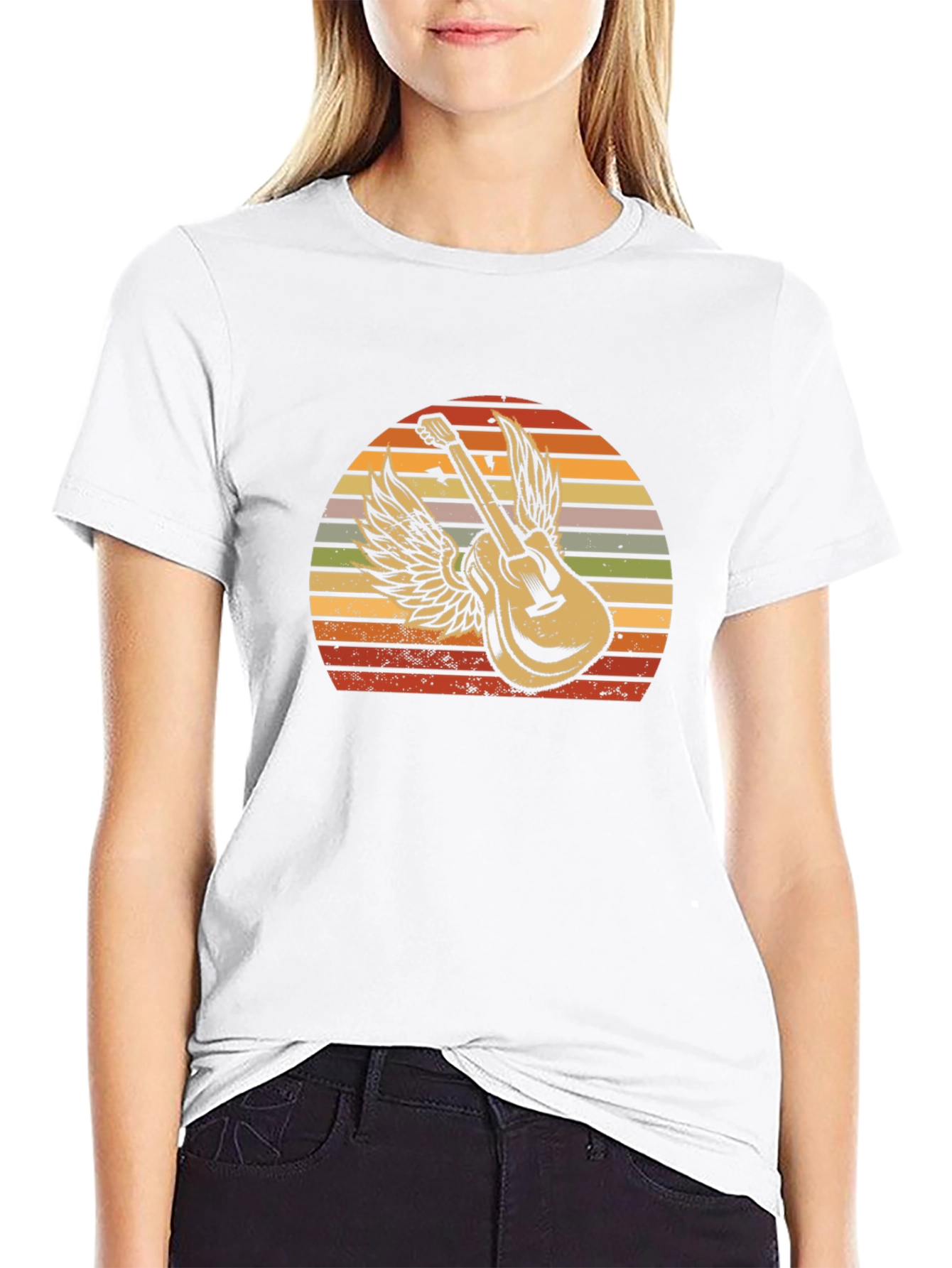 Guitar Wings Graphic Tee - Retro Style