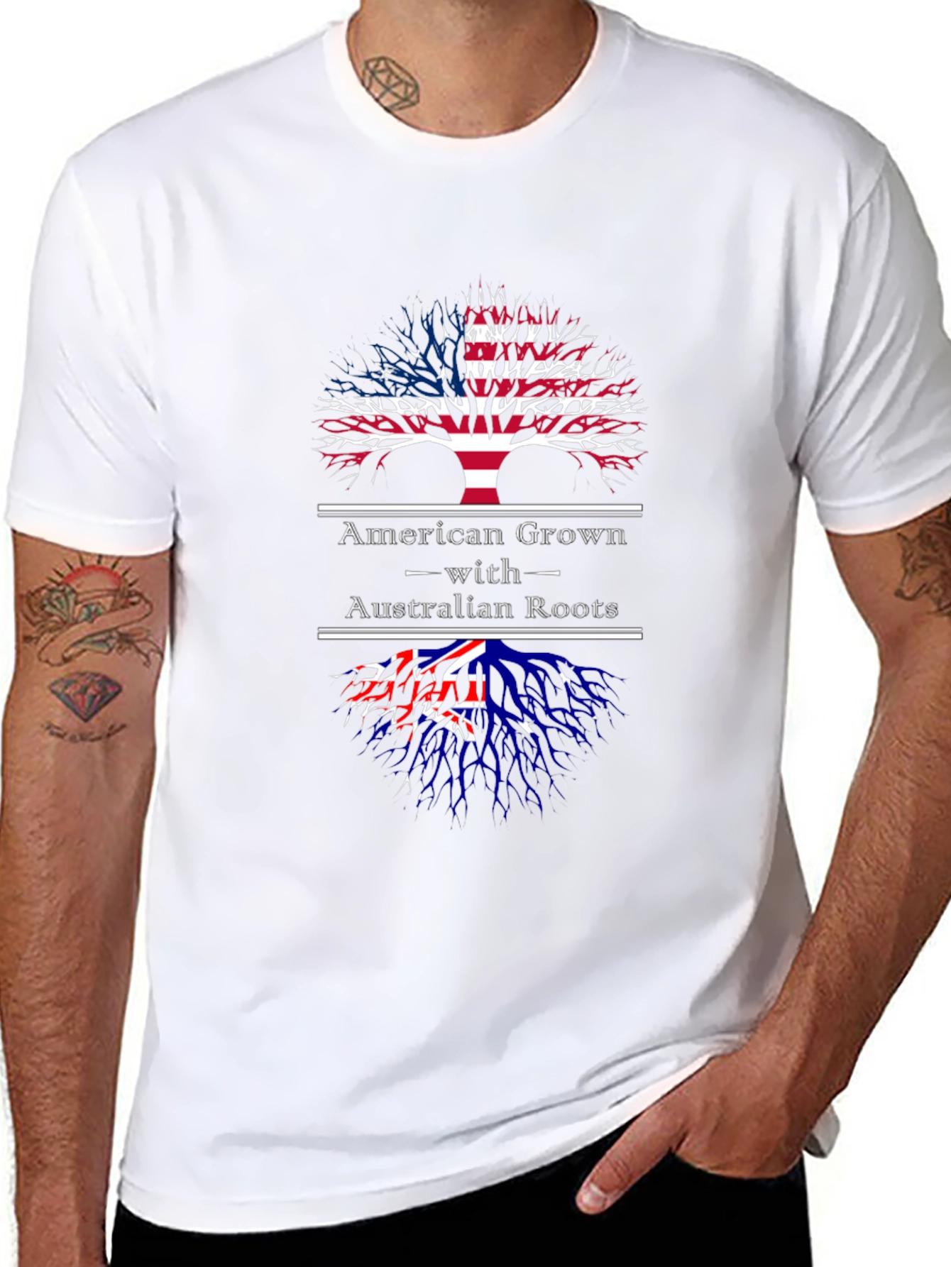 American Grown with Australian Roots T-Shirt