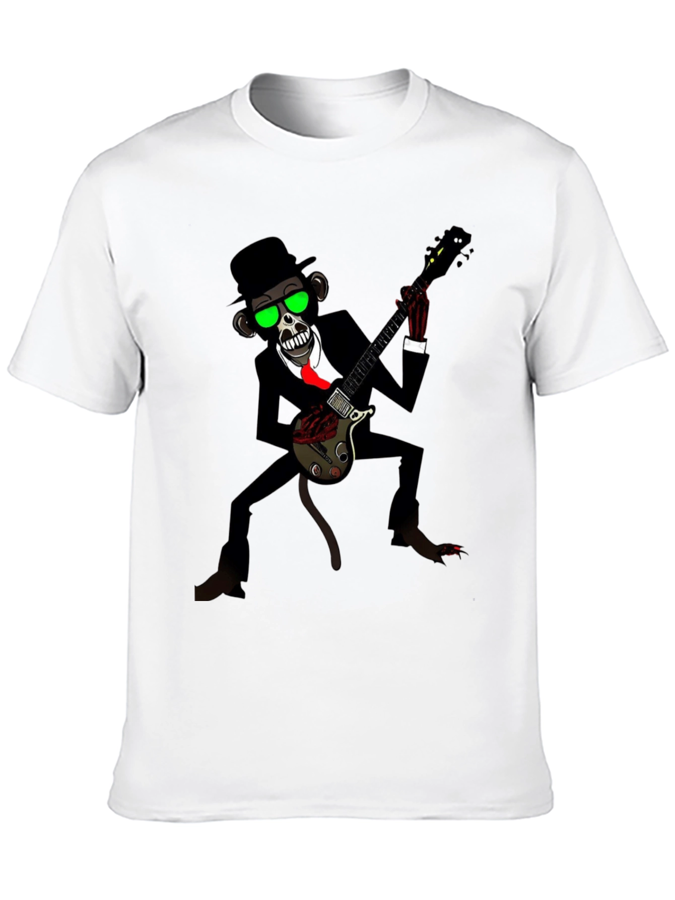 Cool Monkey Guitarist Graphic Tee