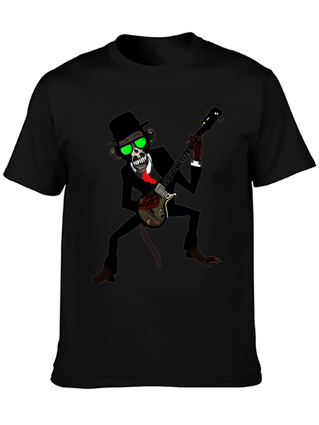 Cool Monkey Guitarist Graphic Tee