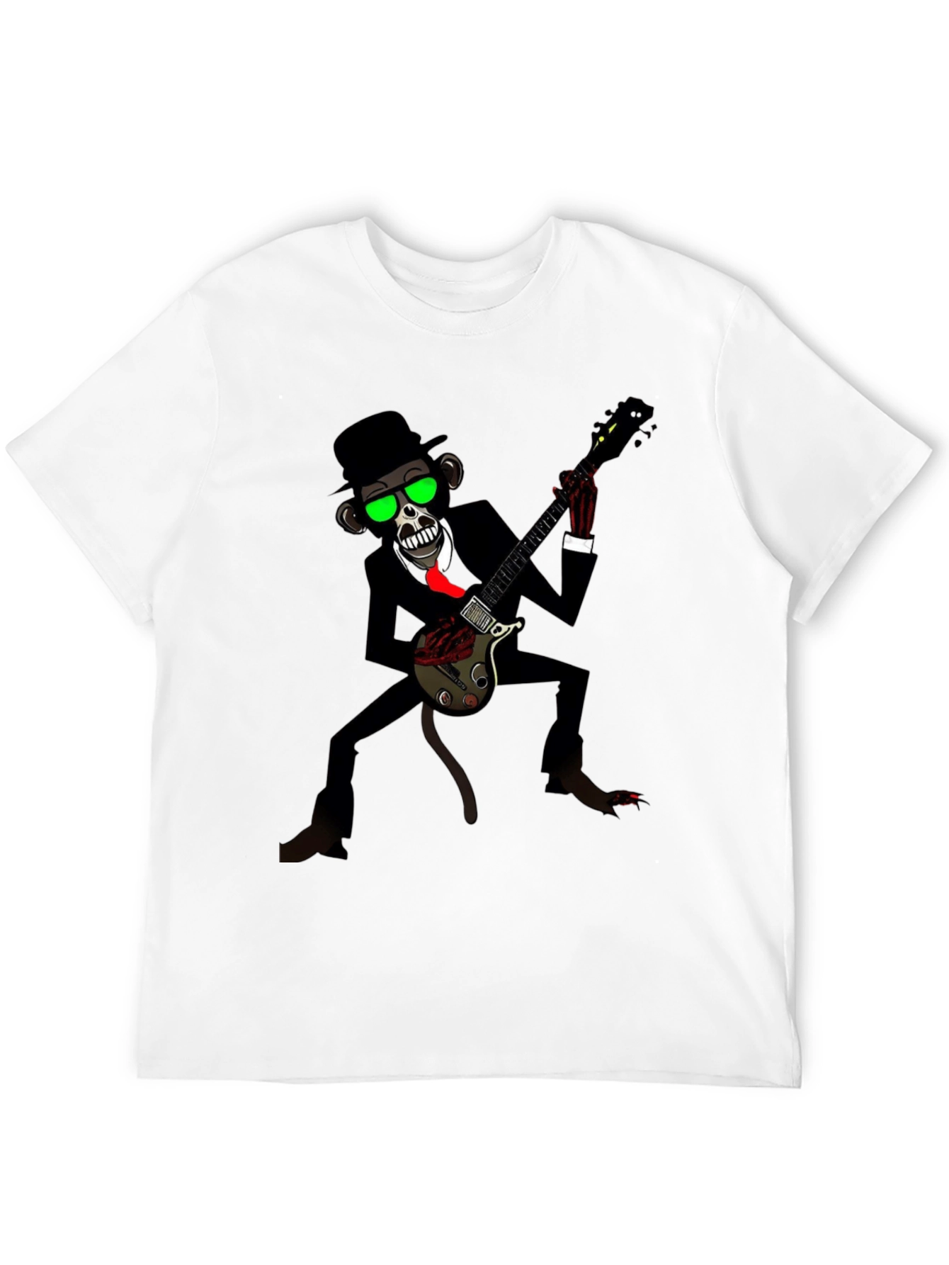 Cool Monkey Guitarist Graphic Tee