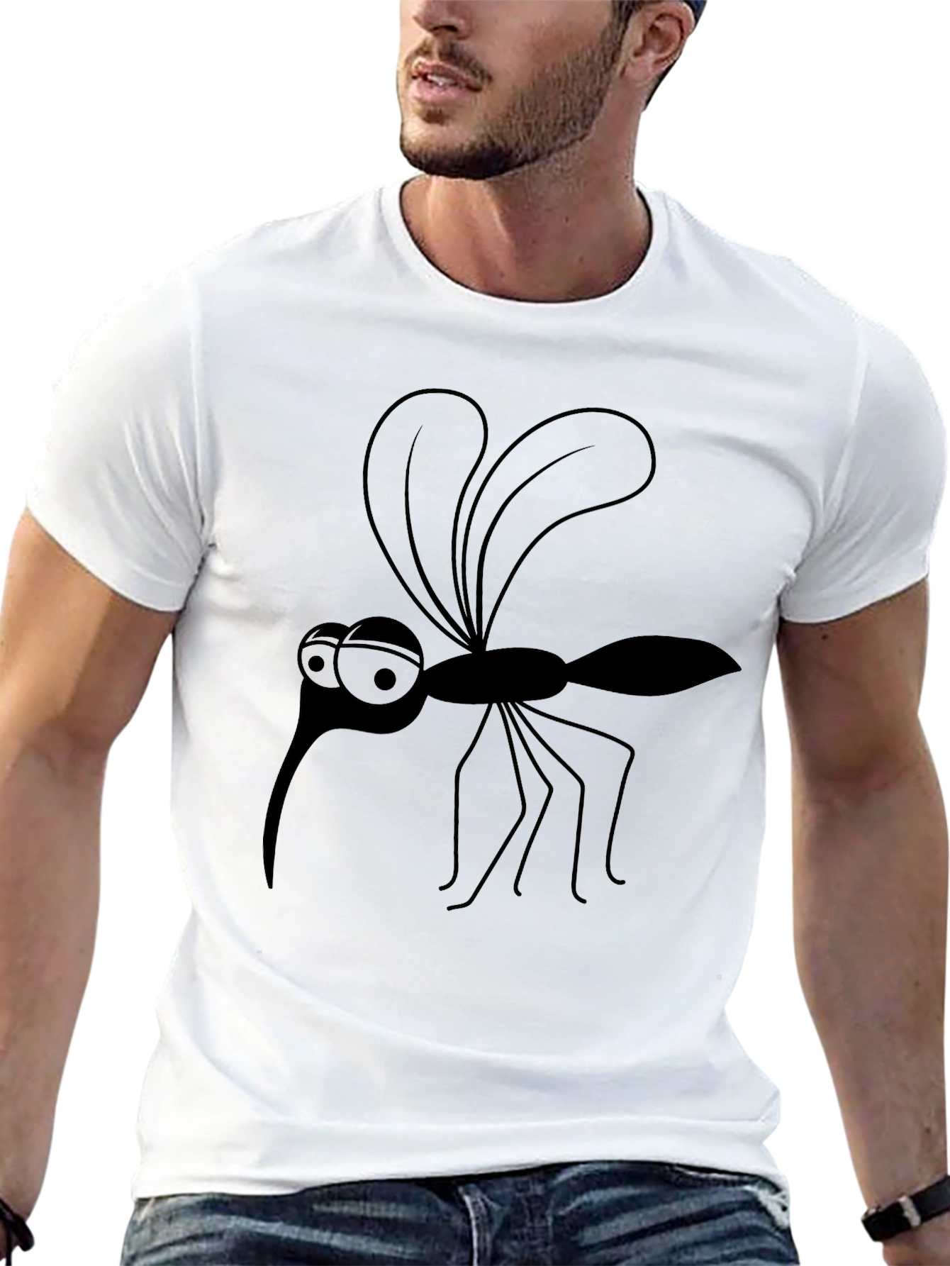 Mosquito Graphic Black Tee - Funny Bug T-Shirt