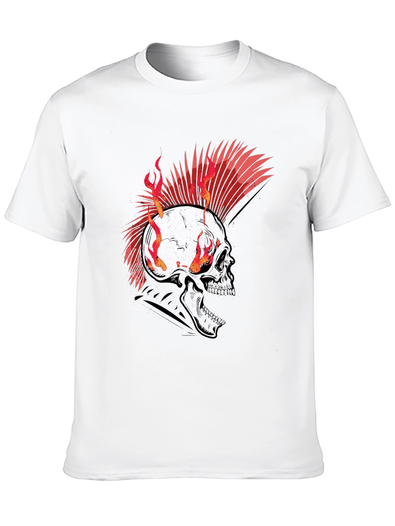 Flaming Skull Punk Rock T-Shirt