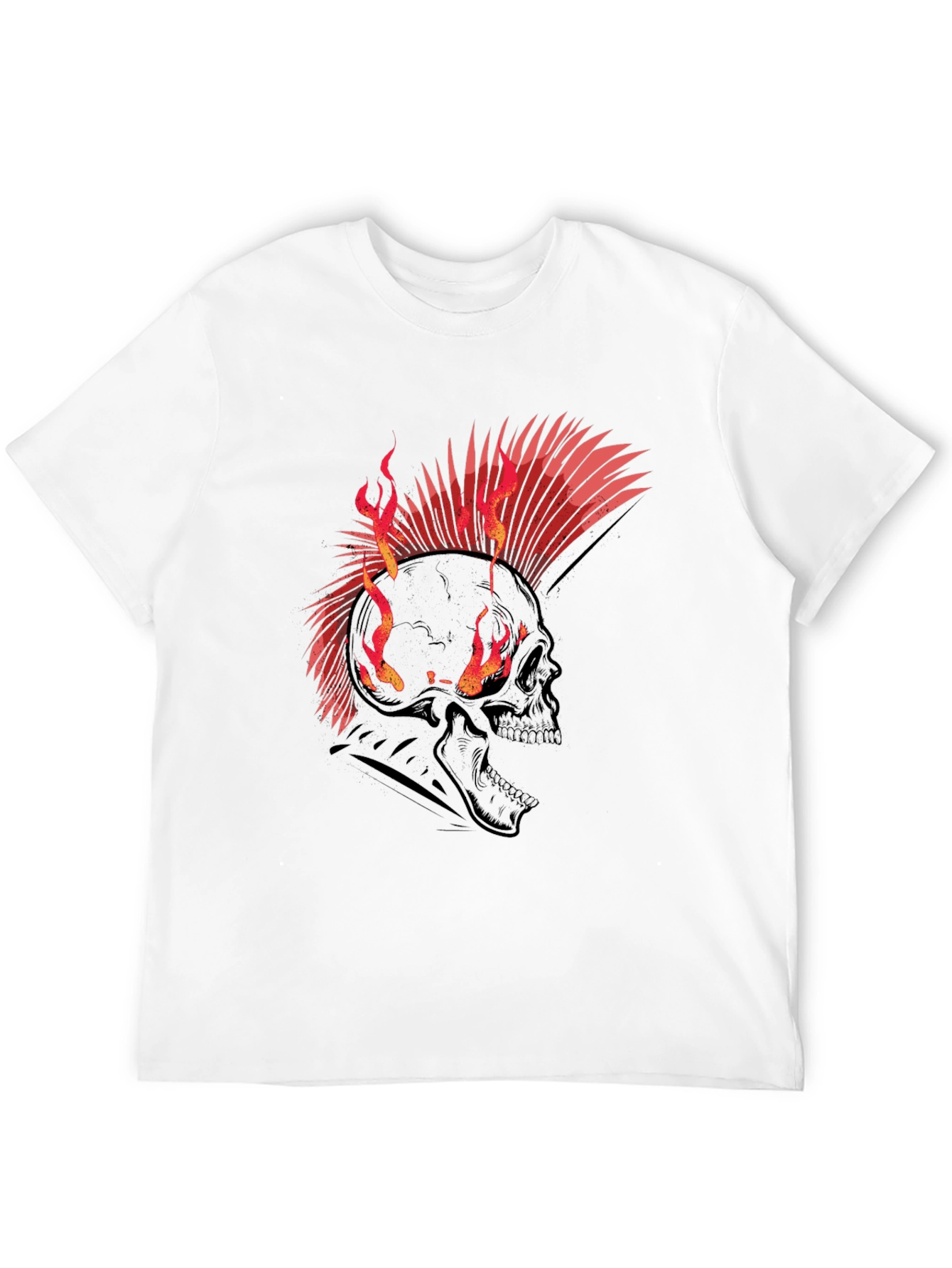 Flaming Skull Punk Rock T-Shirt