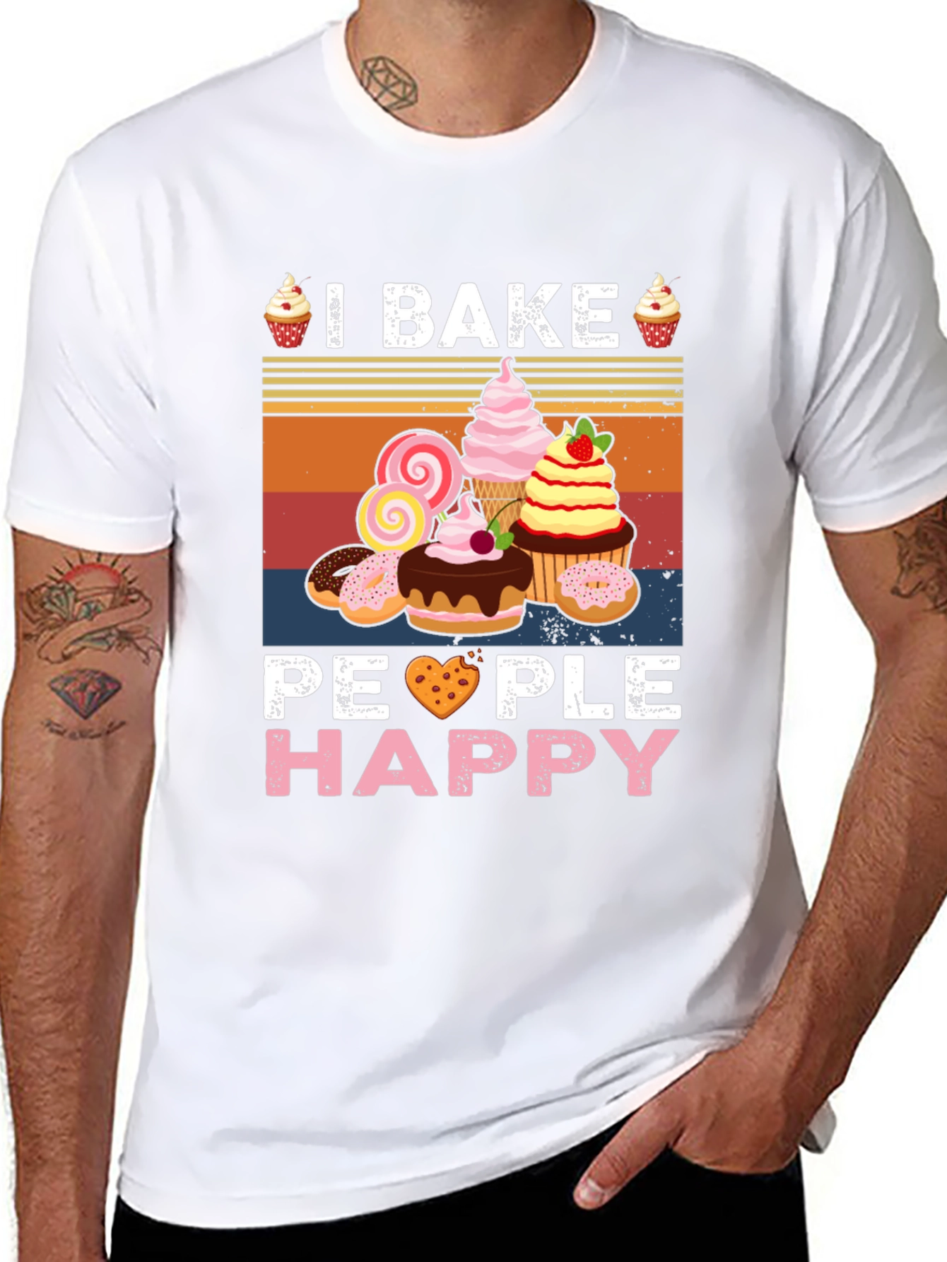 I Bake People Happy Graphic Tee