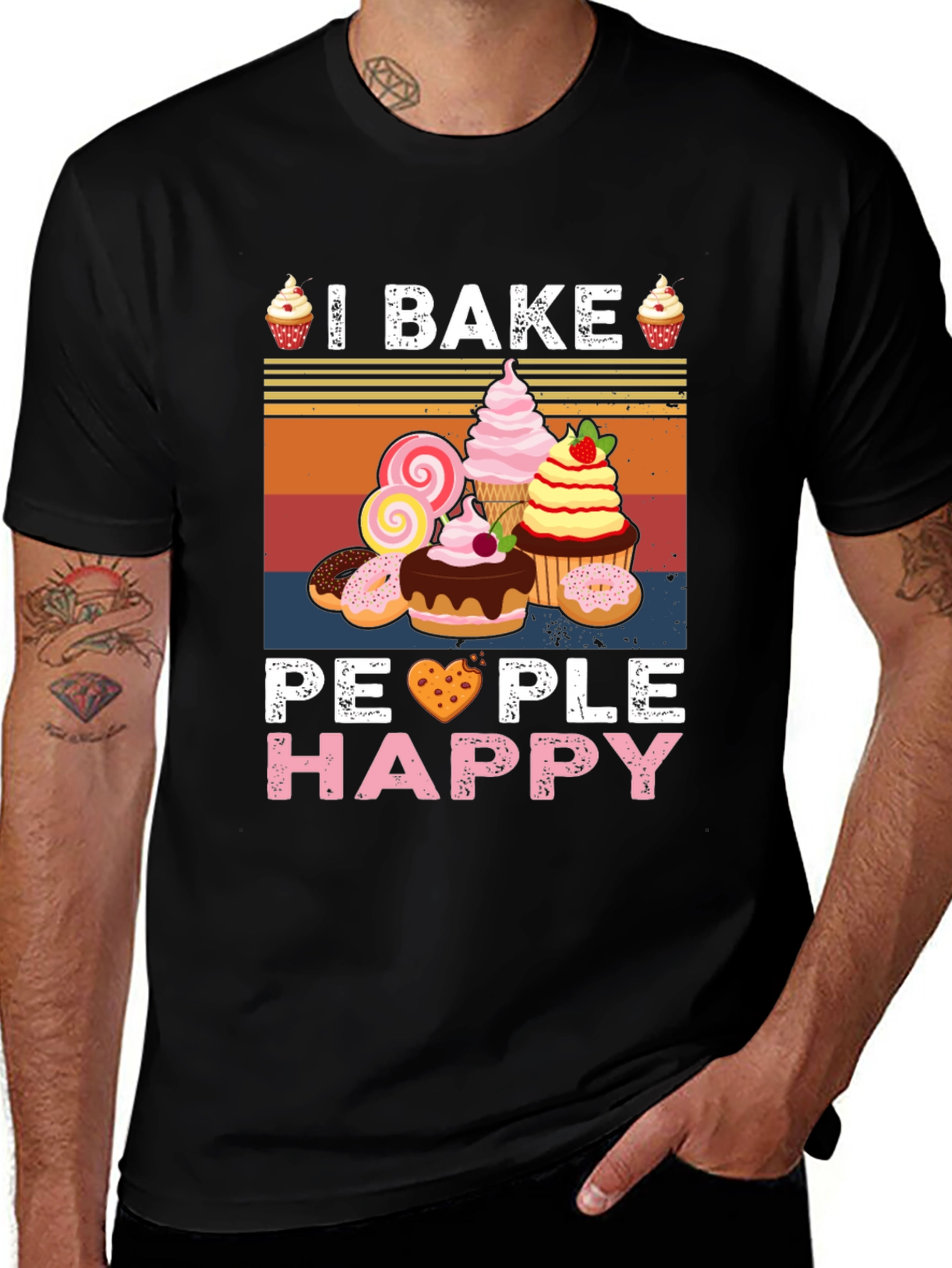 I Bake People Happy Graphic Tee