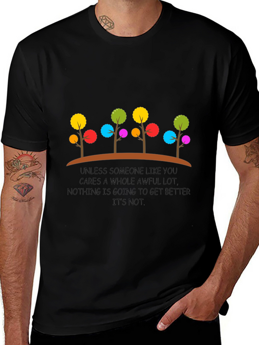 Colorful Tree Graphic T-Shirt - Positive Message