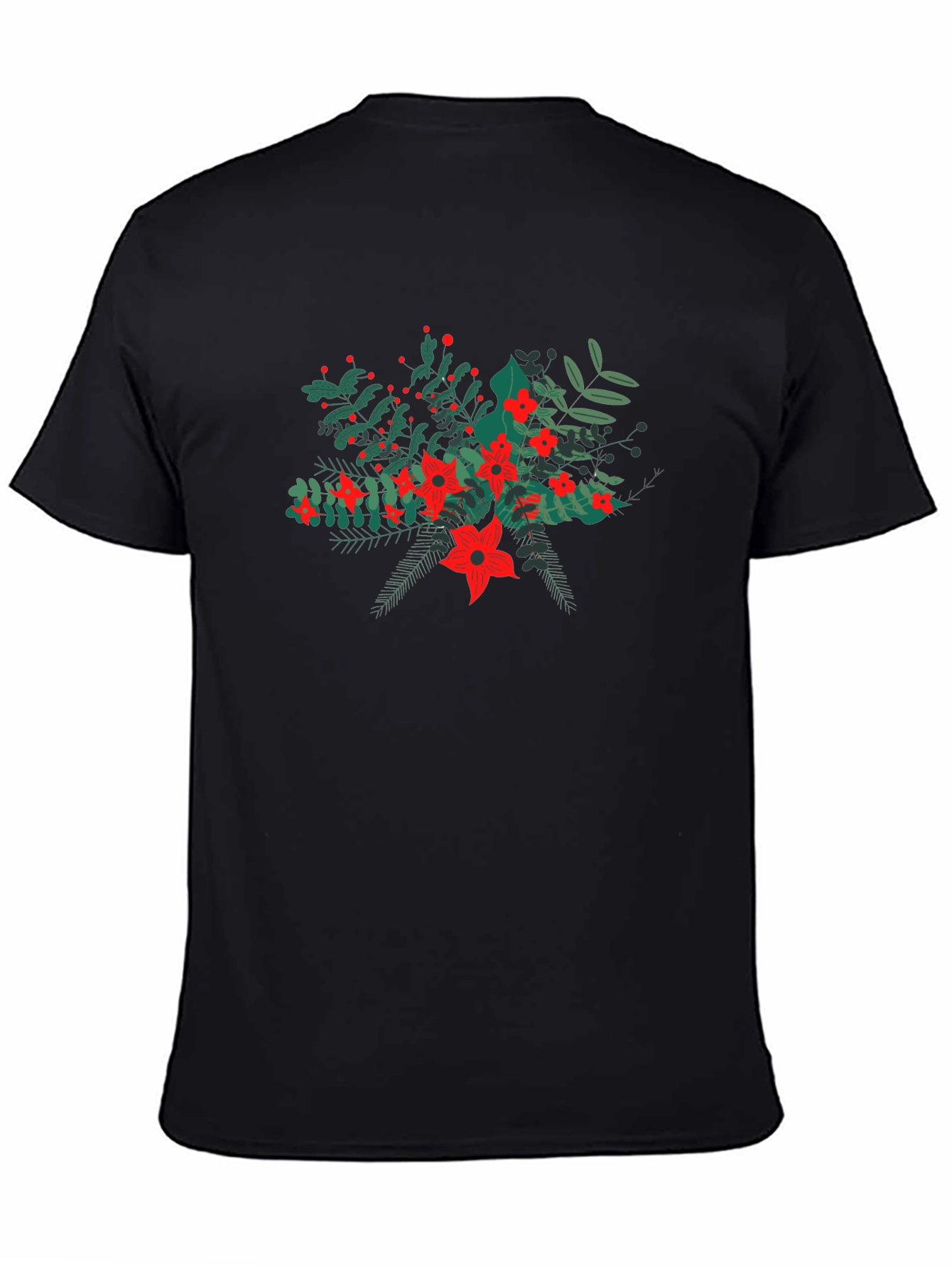 Floral Bouquet Black T-Shirt