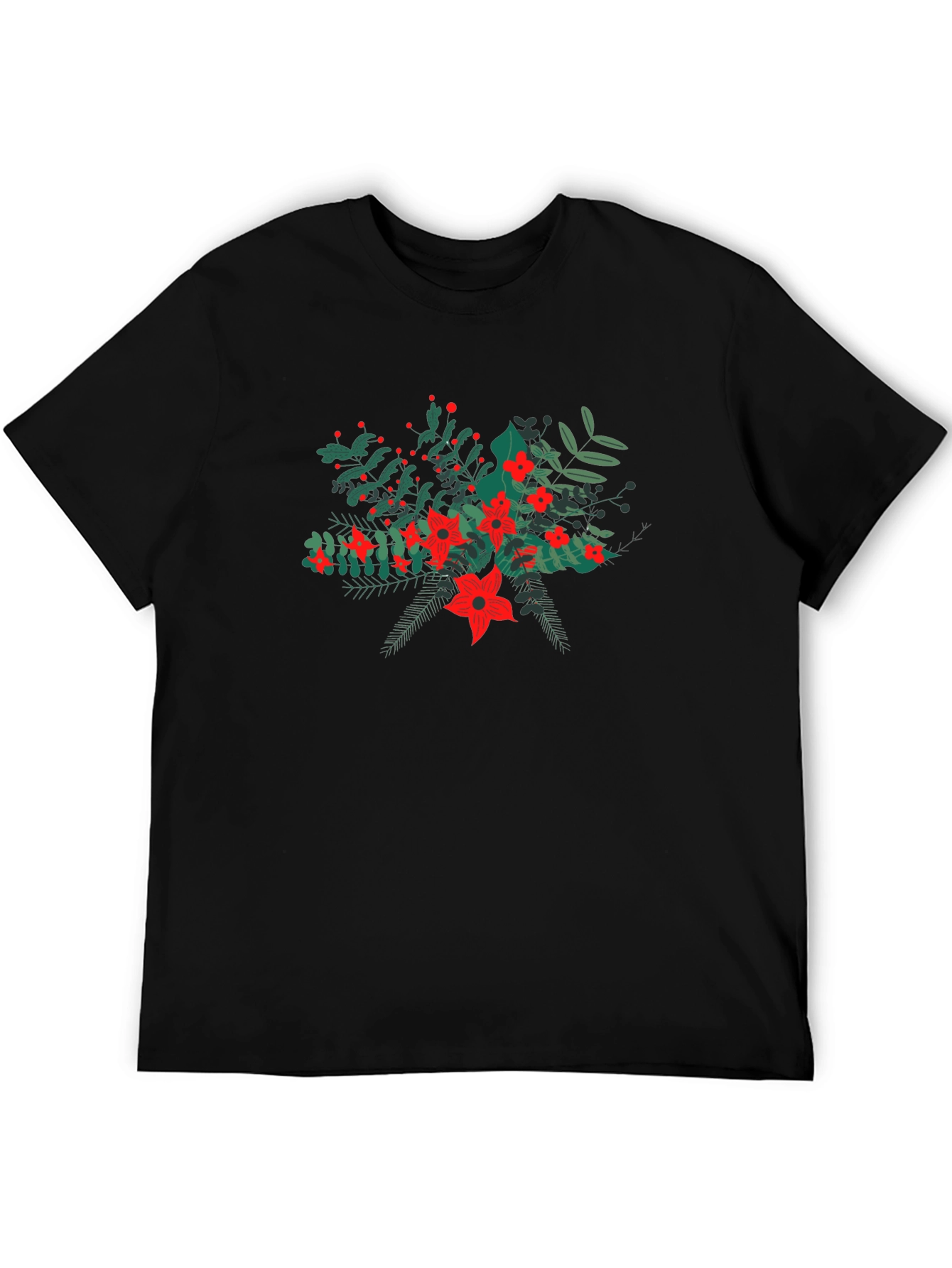 Floral Bouquet Black T-Shirt
