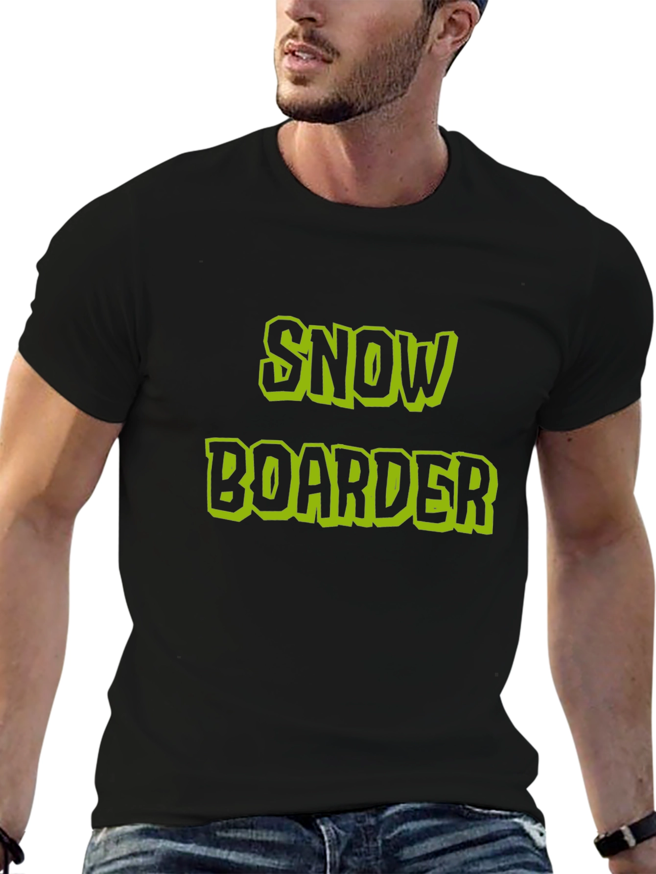 Snowboarder Graphic Black T-Shirt