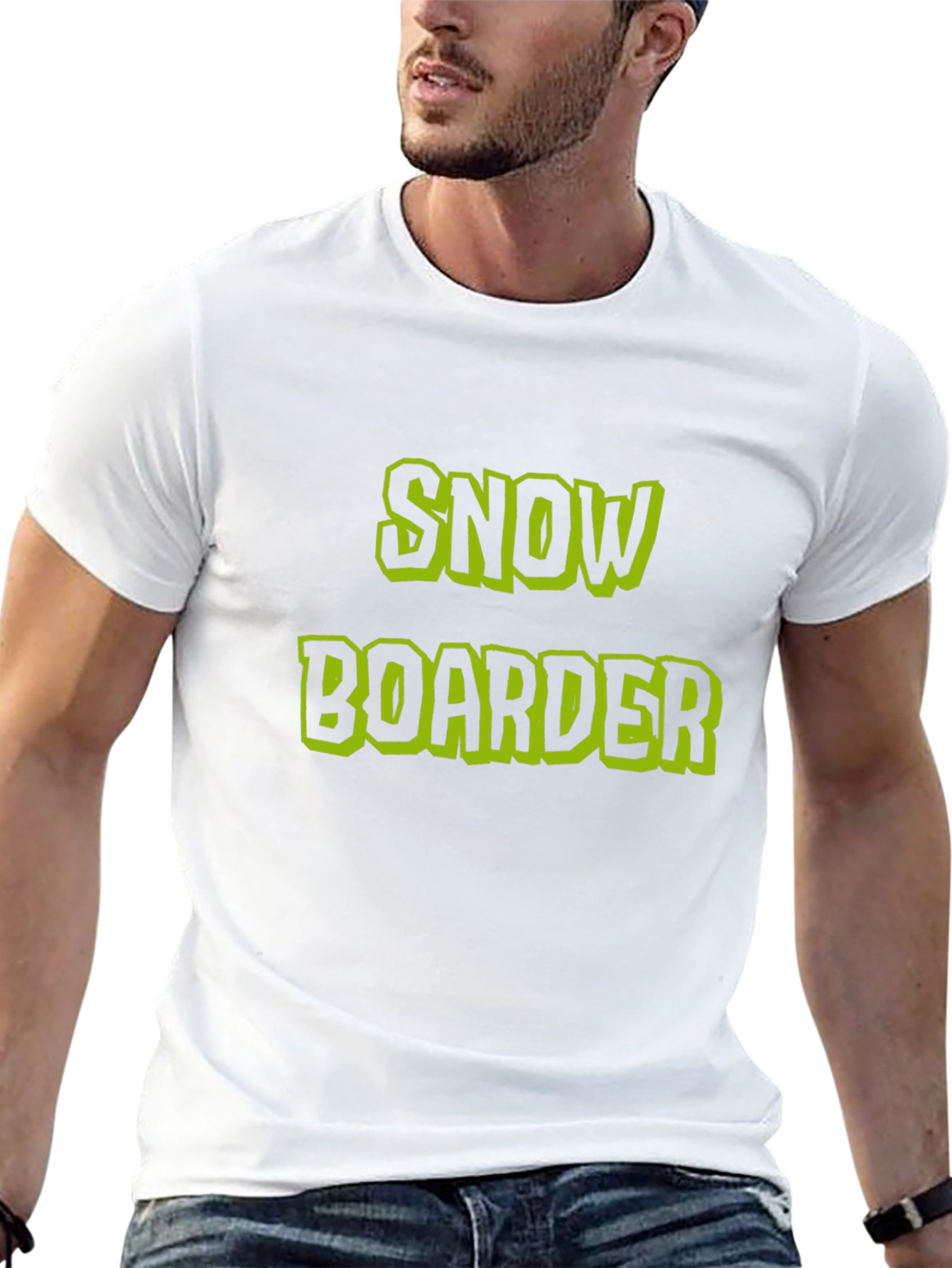 Snowboarder Graphic Black T-Shirt