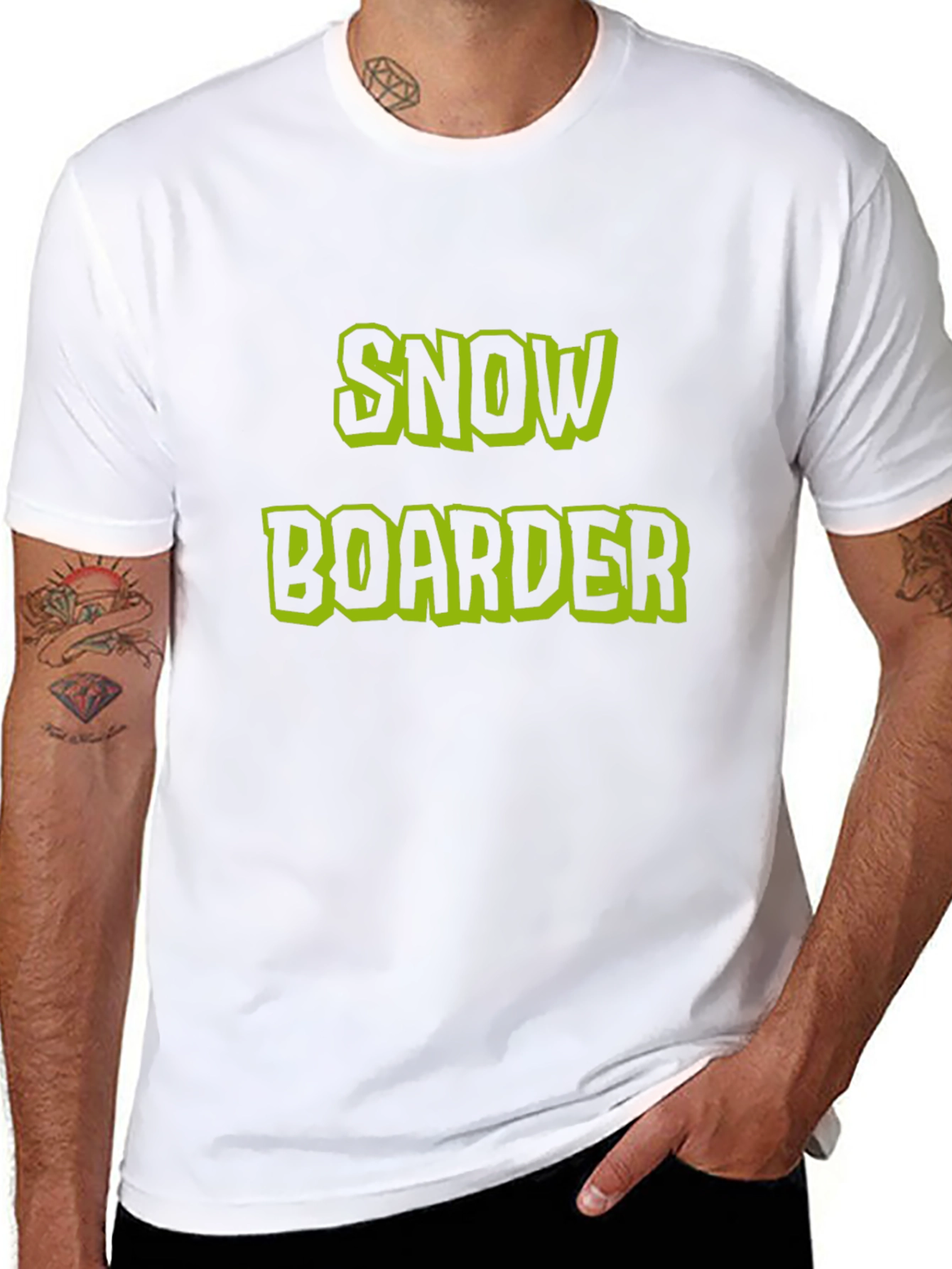 Snowboarder Graphic Black T-Shirt
