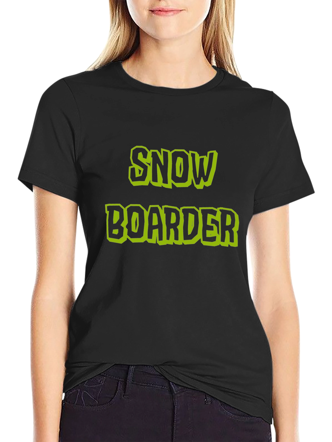 Snowboarder Graphic Black T-Shirt