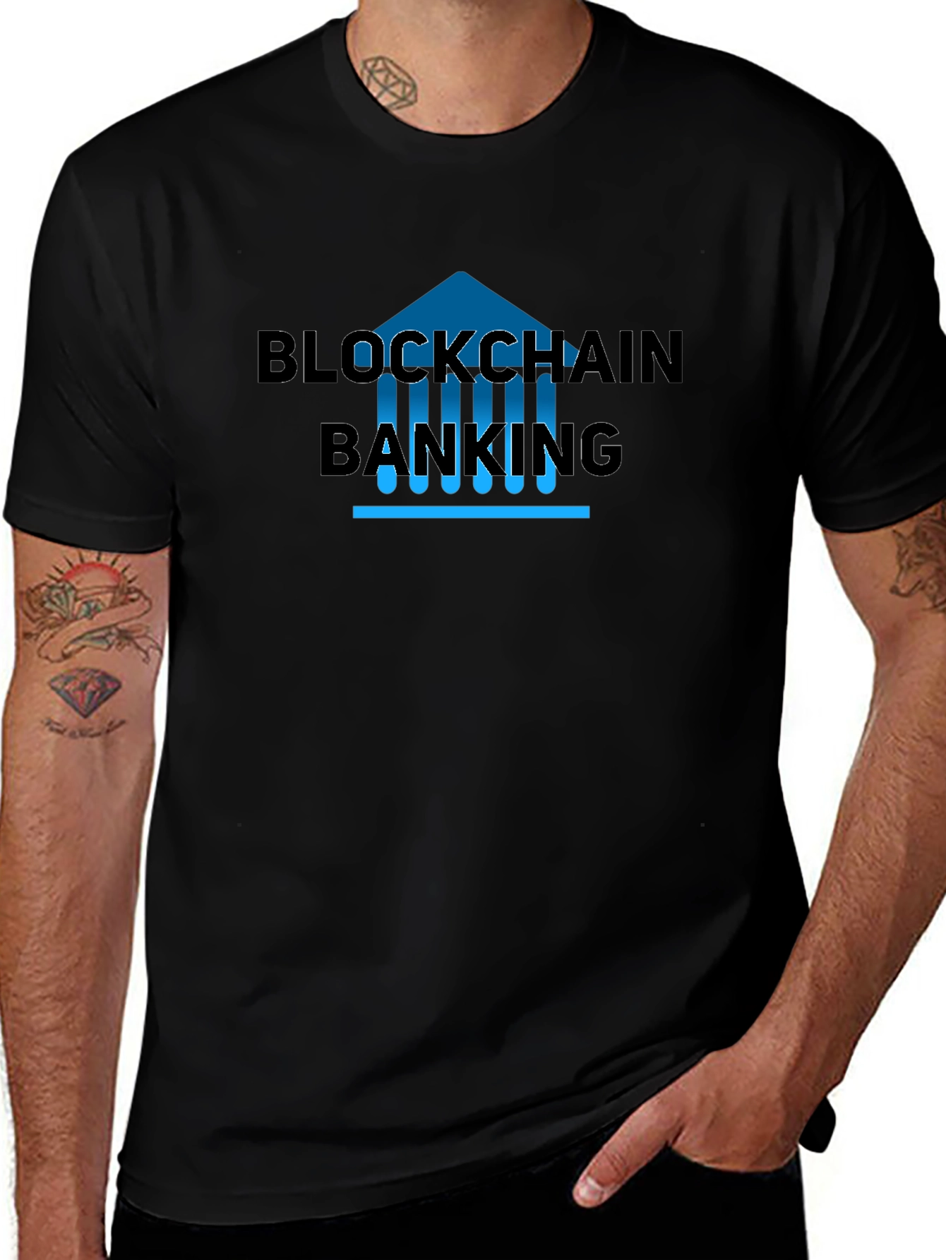 Blockchain Banking T-Shirt - Cryptocurrency Enthusiast Apparel