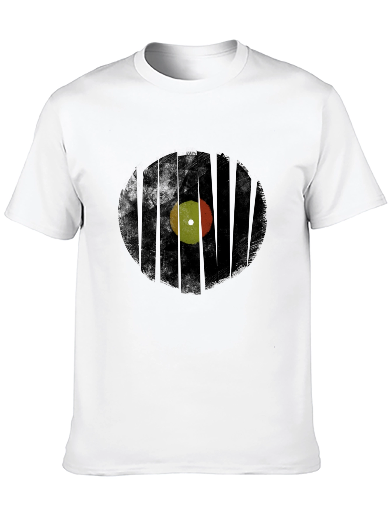 Retro Record Graphic T-Shirt - Black