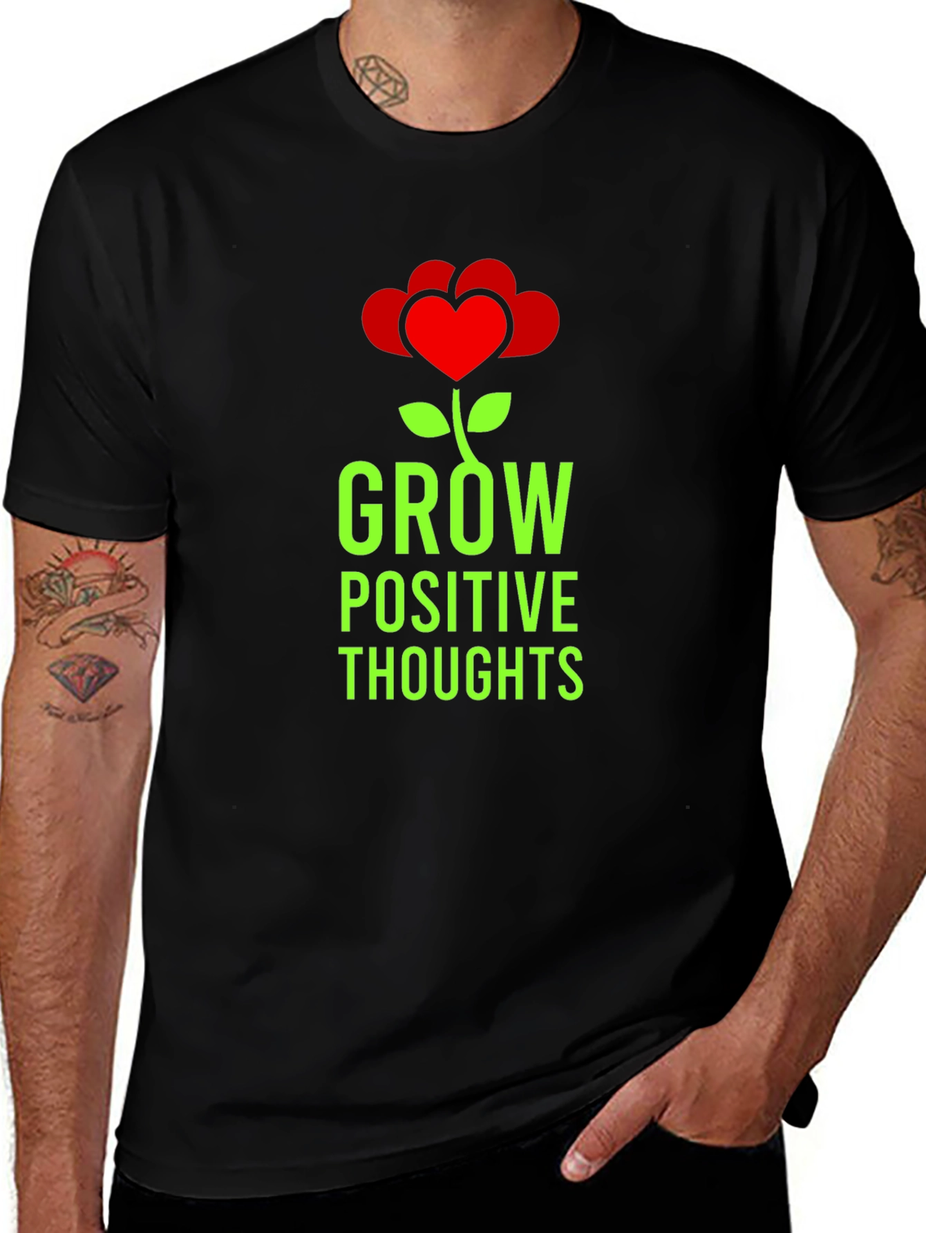 Grow Positive Thoughts Graphic Tee
