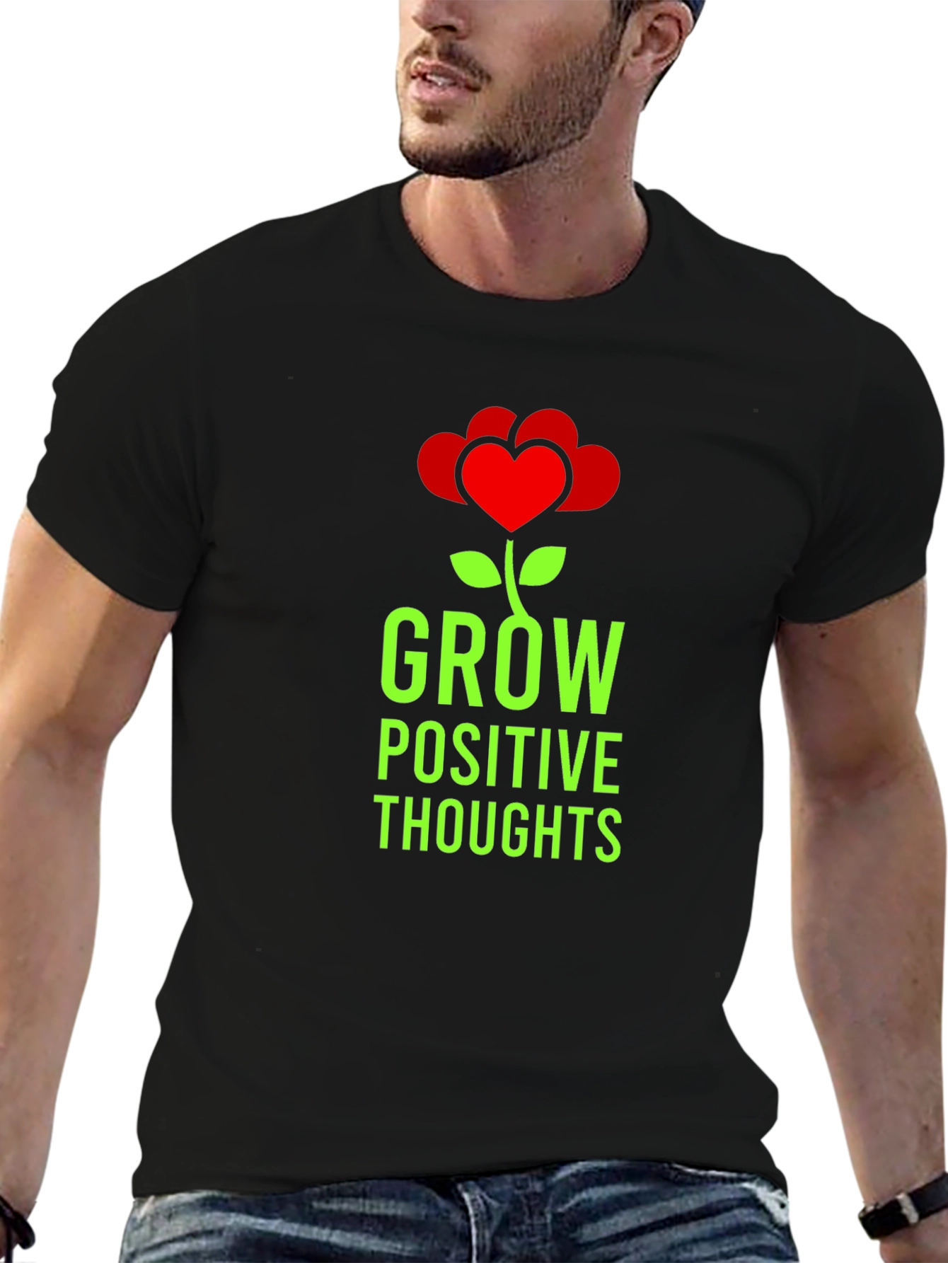 Grow Positive Thoughts Graphic Tee