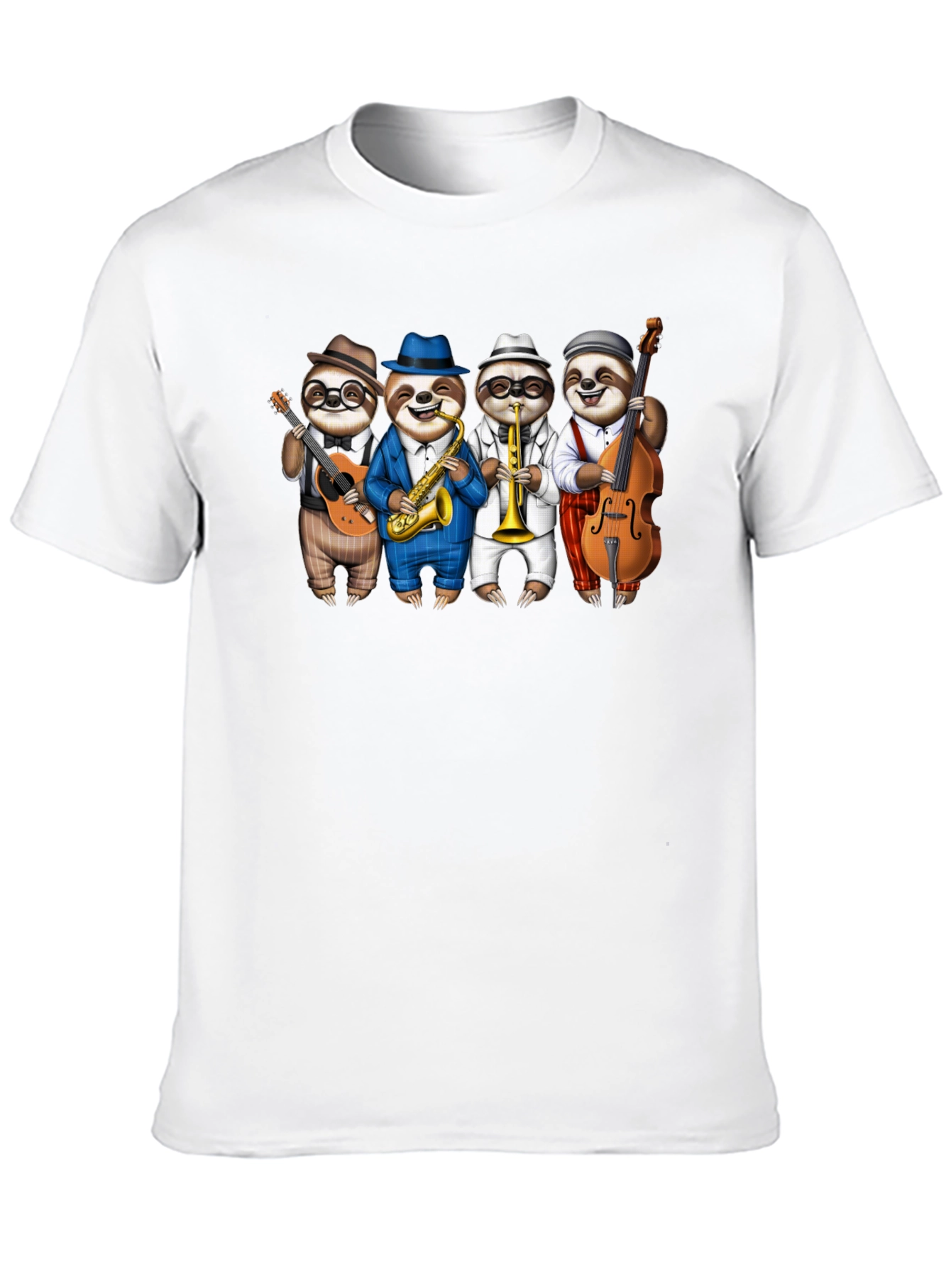 Sloth Jazz Band Black T-Shirt