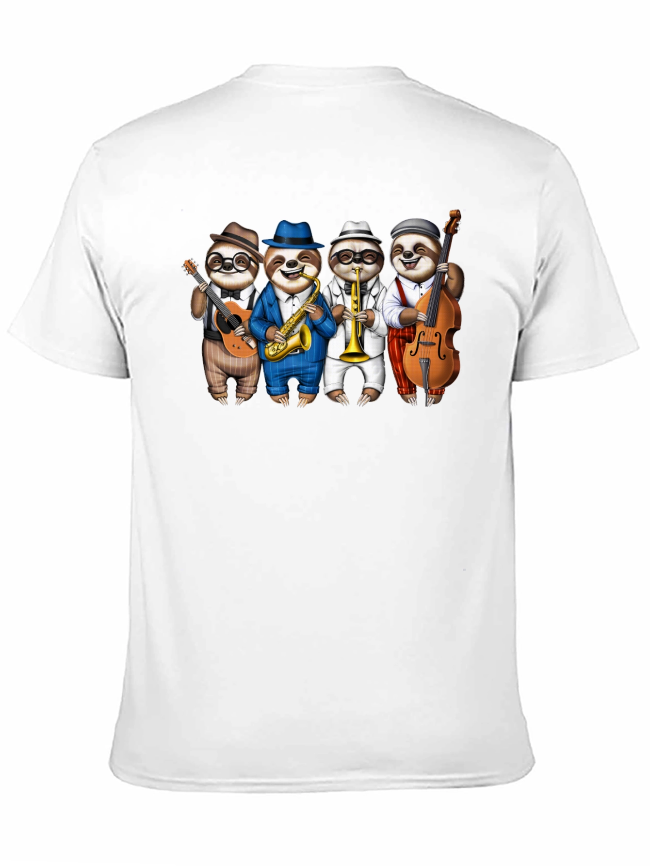 Sloth Jazz Band Black T-Shirt